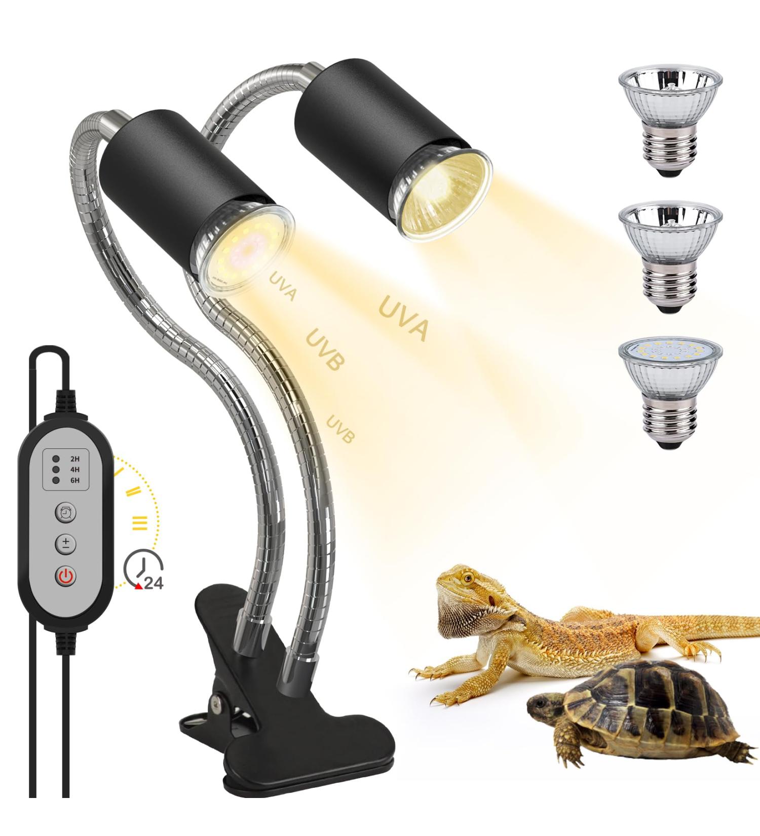 Shop LEDBOCLI TILD Heating Light Bulbs 3.5W 25W 50W for Aquariums & Reptiles - E27 Clip Lamps with UVB for Lizards Turtles & Snake Habitats - Buy Online on GoSupps.com