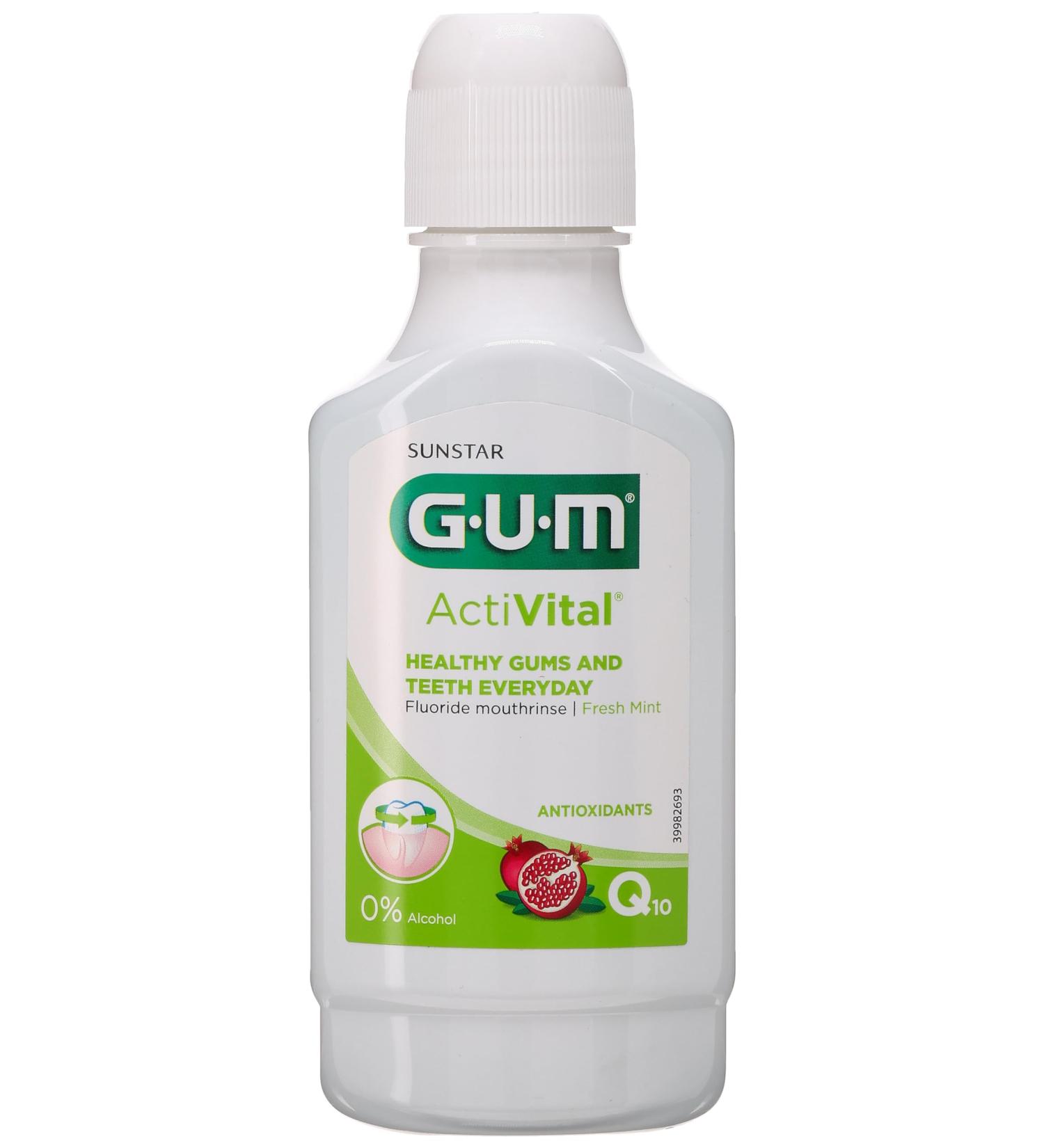 GUM Activital Mouthwash 300 ml - Refreshing Oral Care Solution | Free International Shipping - Buy Online on GoSupps.com