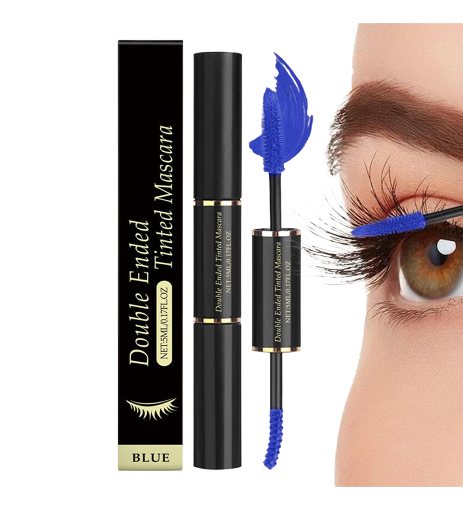 zjhukfmc Volumizing mascara long lasting mascara volumizing lengthening curly waterproof for wedding party night out Halloween prom double head blue - Buy Online on GoSupps.com