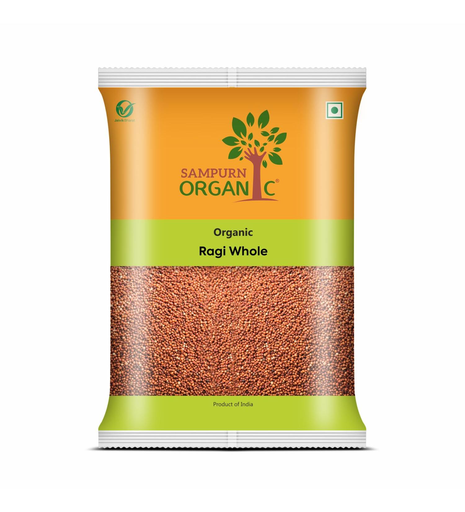 Sampurn Organic Ragi Whole 500 g USDA Certified17.63 Ounce - Buy Online on GoSupps.com
