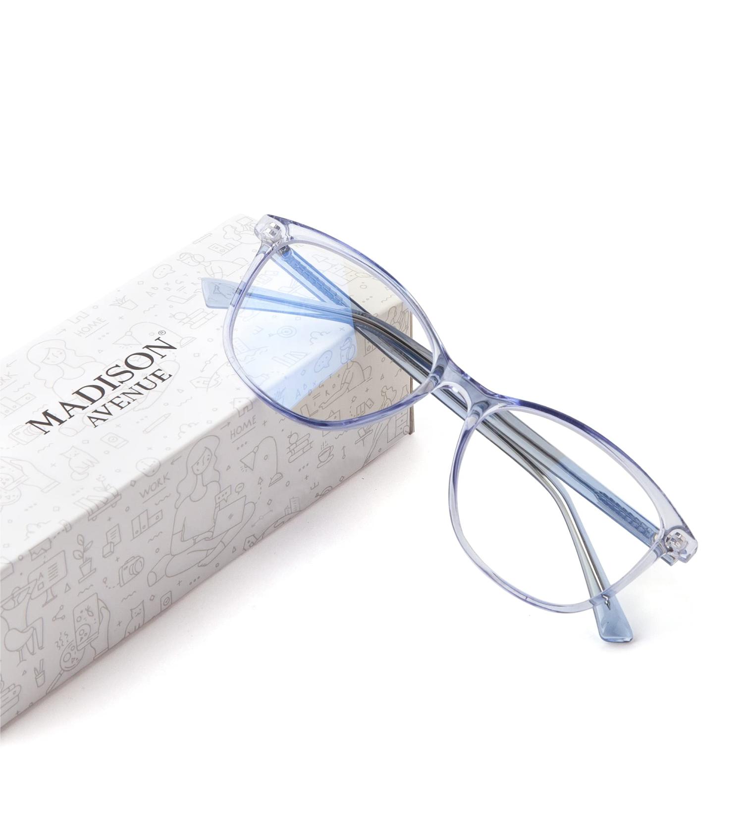 Madison Avenue Blue Light Filter Glasses for Women | TR90 Computer Glasses with Metal Hinges | Stylish & Comfortable Protection Against Eye Strain - Buy Online on GoSupps.com