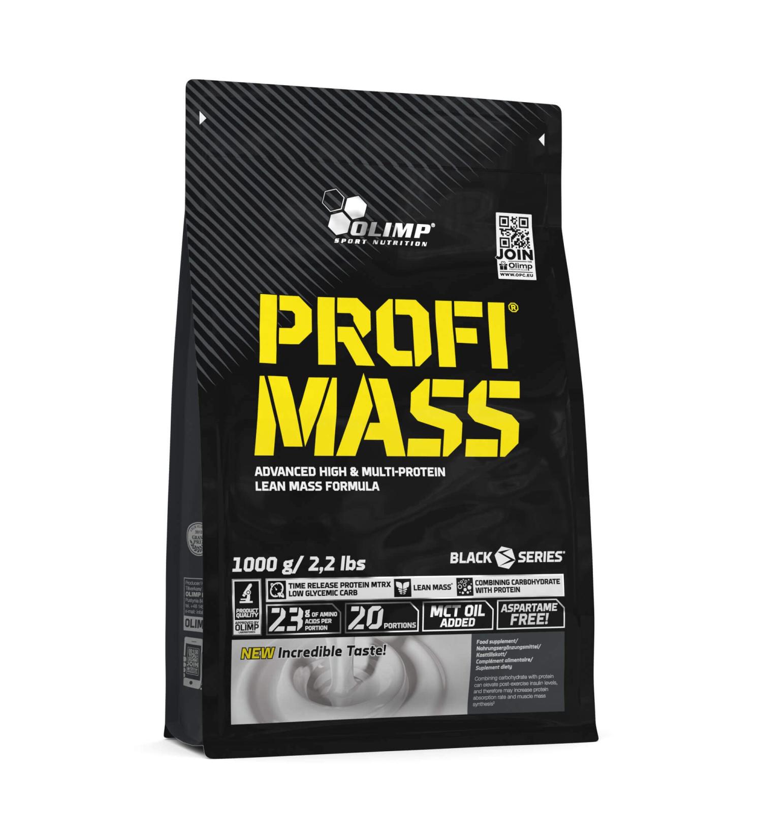 Olimp Sport Nutrition Profi Mass (1000 g) - Strawberry | Premium Protein for Muscle Gain | International Shipping Available - Buy Online on GoSupps.com
