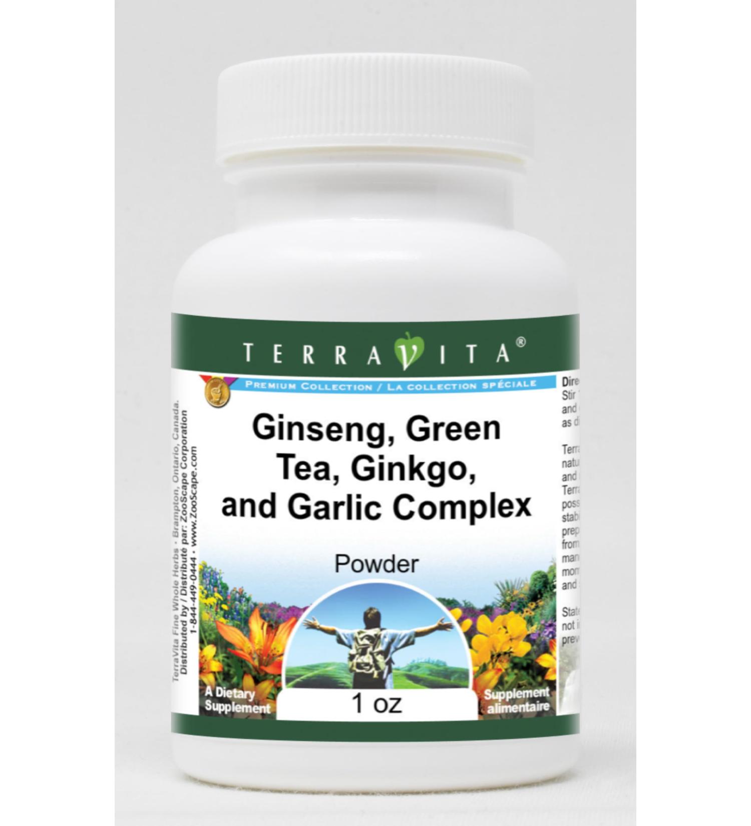 Ginseng Green Tea Ginkgo and Garlic Complex Powder (1 oz ZIN: 517068) - 3 Pack - Buy Online on GoSupps.com