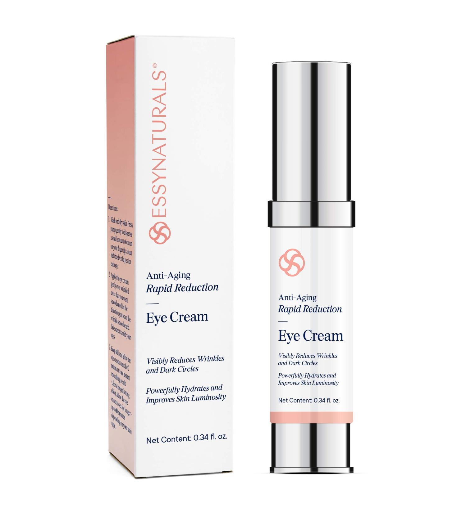 EssyNaturals Rapid Reduction Eye Cream - Dark Circles & Puffiness Treatment for Women - Buy Online on GoSupps.com