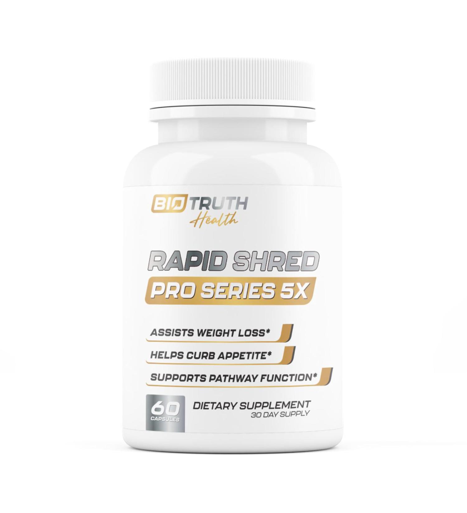 Nutrimend IQ Rapid Shred Pro Series 5X | Supports GLP-1 Pathway Function | Weight Loss Pills for Women & Fat Burner for Men + Appetite Suppressant Supplement | 3rd Party Tested Formula - 60 Capsules - Buy Online on GoSupps.com