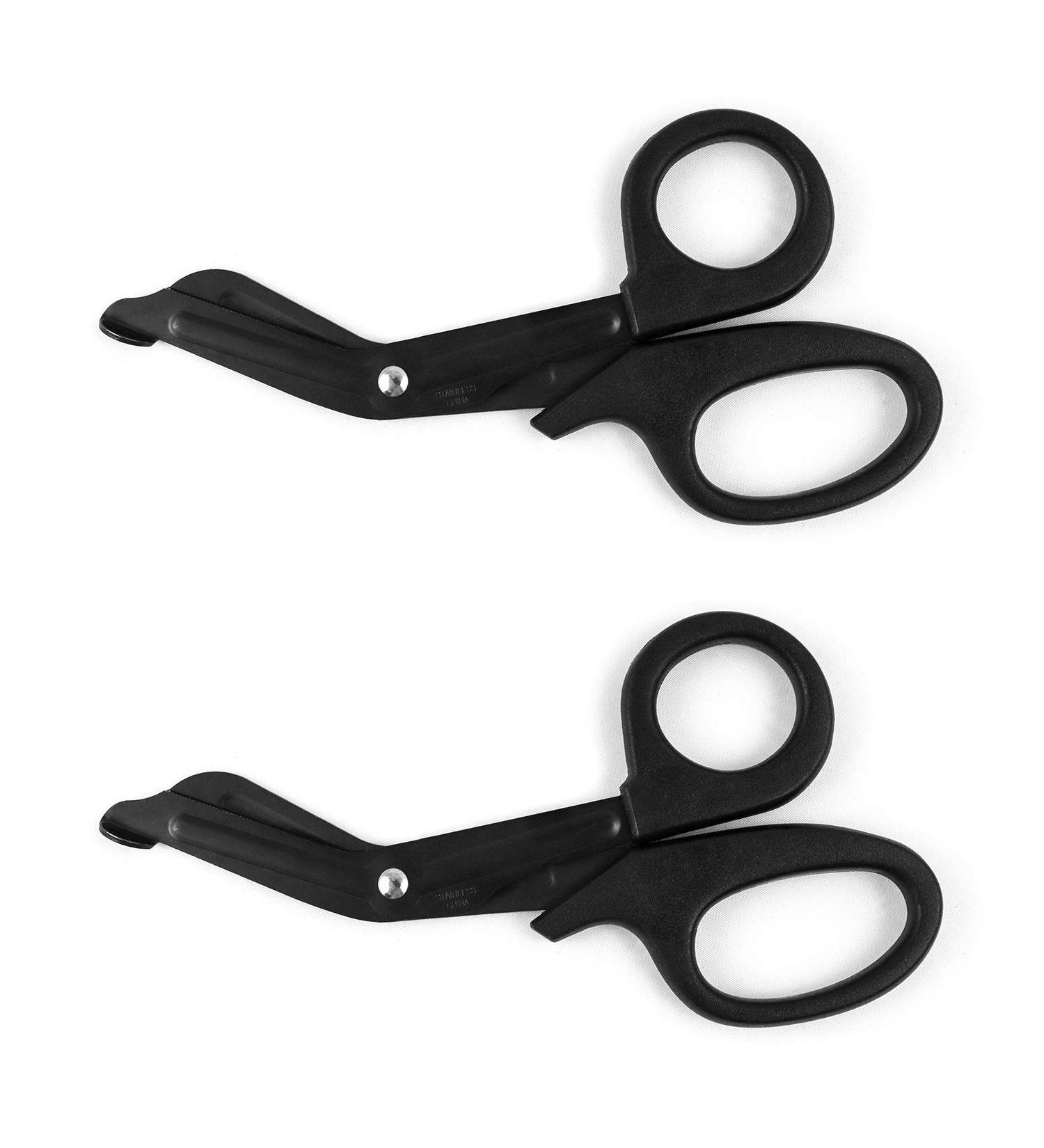QWORK 2 Pack Emergency Scissors - 185mm EMT Trauma Bandage Scissors for Nurses | Stainless Steel First Aid Rescue Tools - Buy Online on GoSupps.com