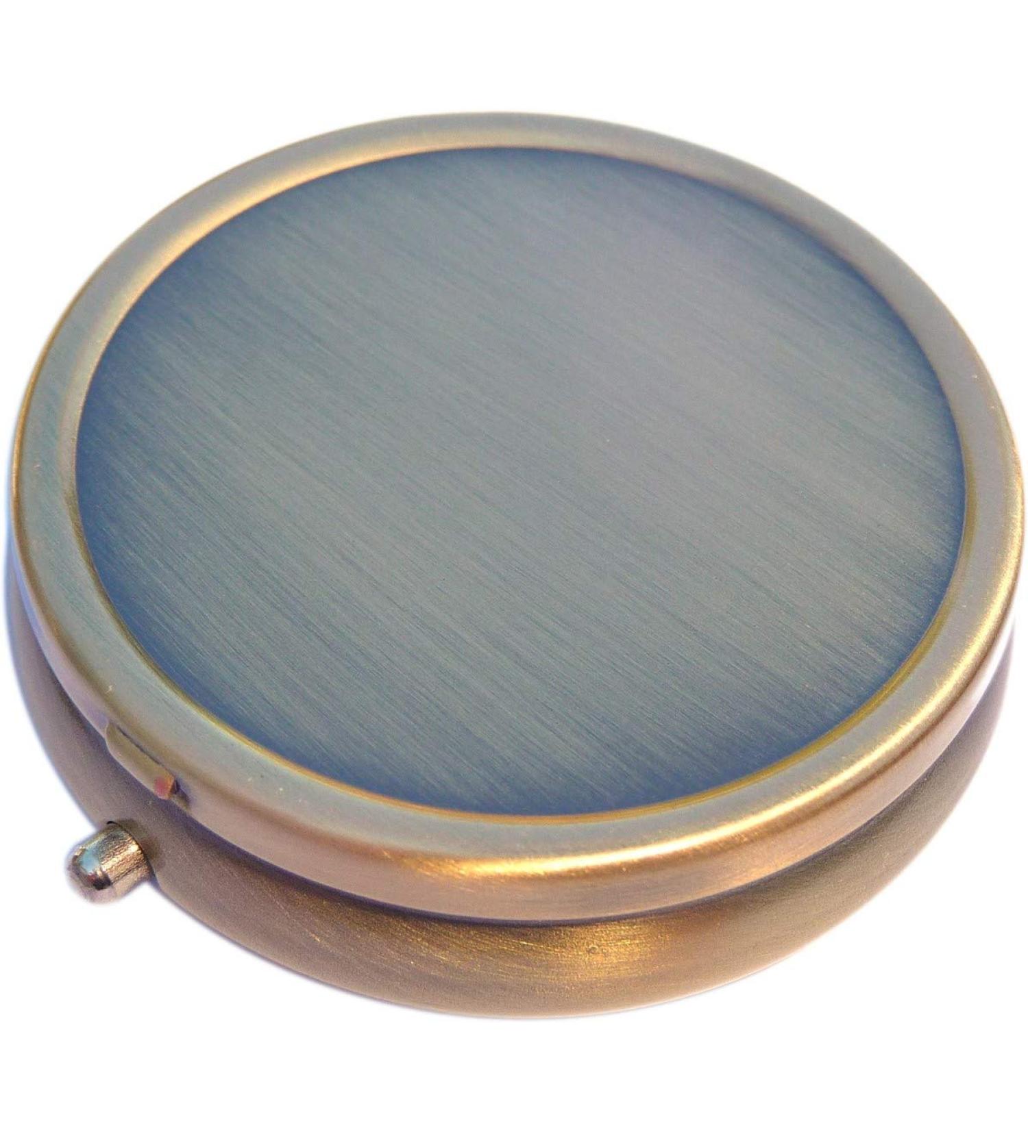 Buy Elegant Brass Round Pill Box - Durable & Stylish | International Shipping Available - Buy Online on GoSupps.com