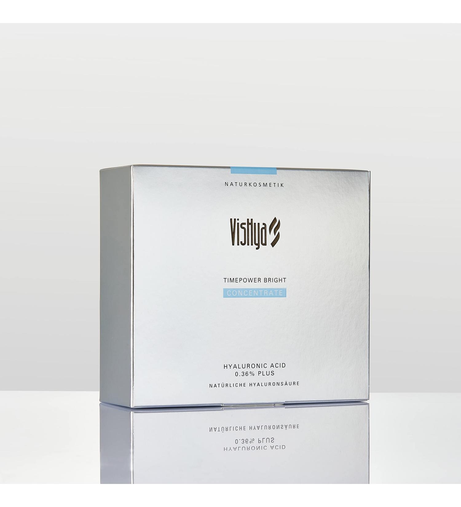 VisHya Timepower Bright Concentrate Natural Hyaluronic Acid Ampoules 2ml x 30 - Buy Online on GoSupps.com