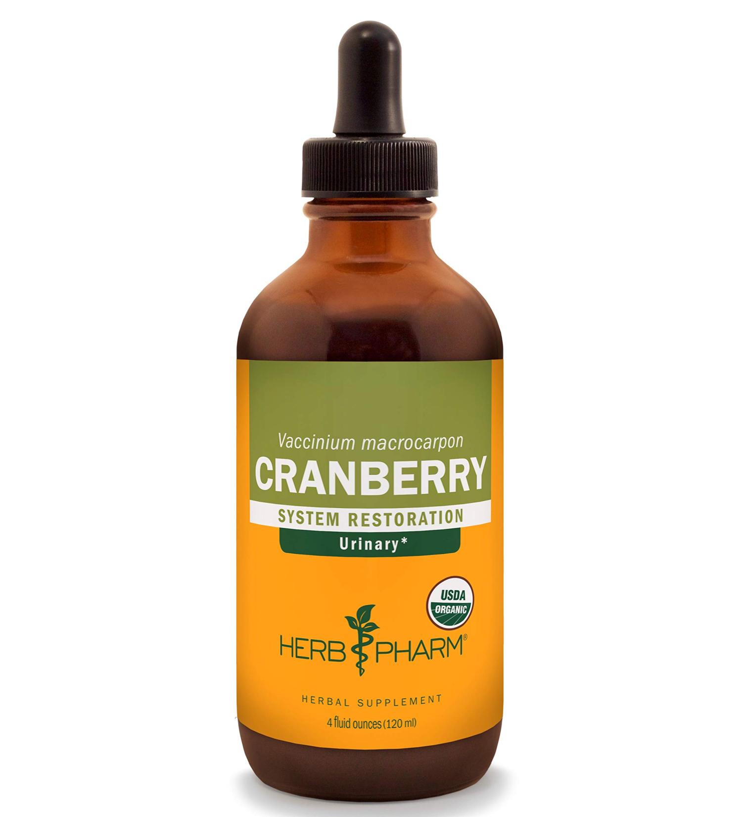 Herb Pharm Certified Organic Cranberry Liquid Extract for Urinary Tract Support - 4 Ounce - Buy Online on GoSupps.com