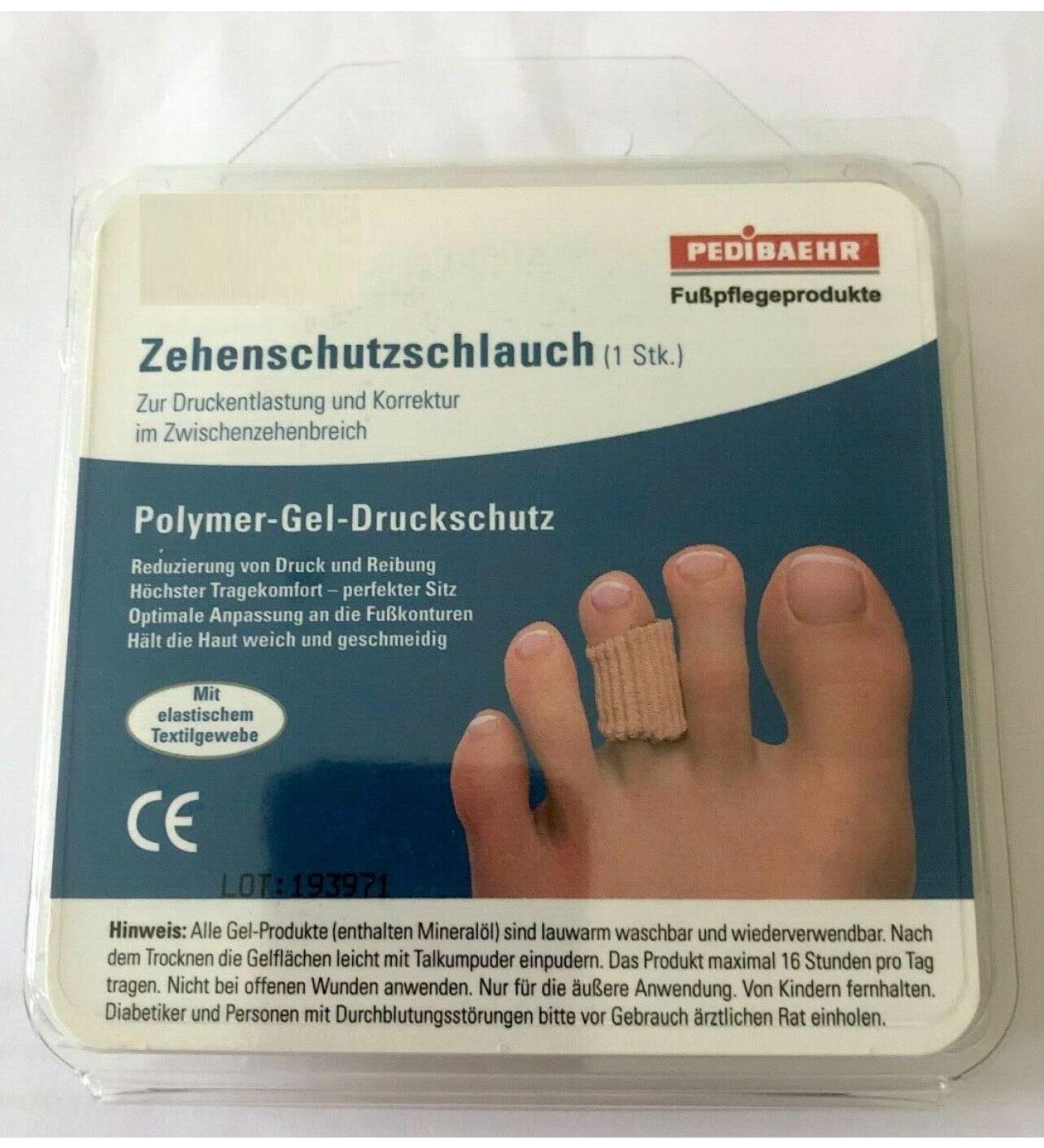 Pedibaehr Toe Protection Tube Polymer Gel Pressure Protection (Small)