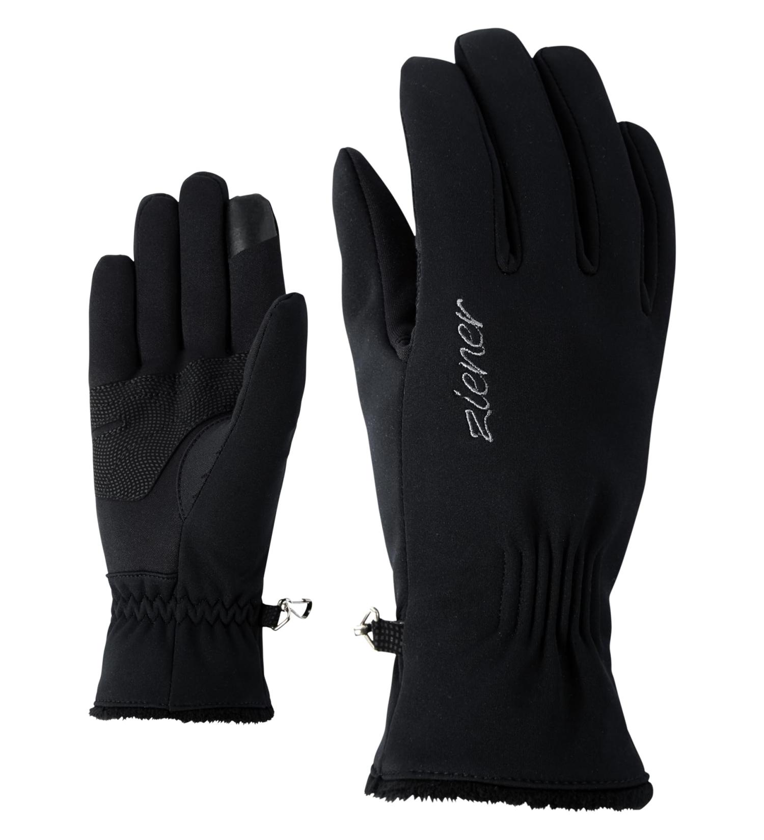 Ziener Women Ibrana Touch Lady Glove MultiSport Leisure / Functional / Outdoor gloves |windproof breathable 7 black (black)