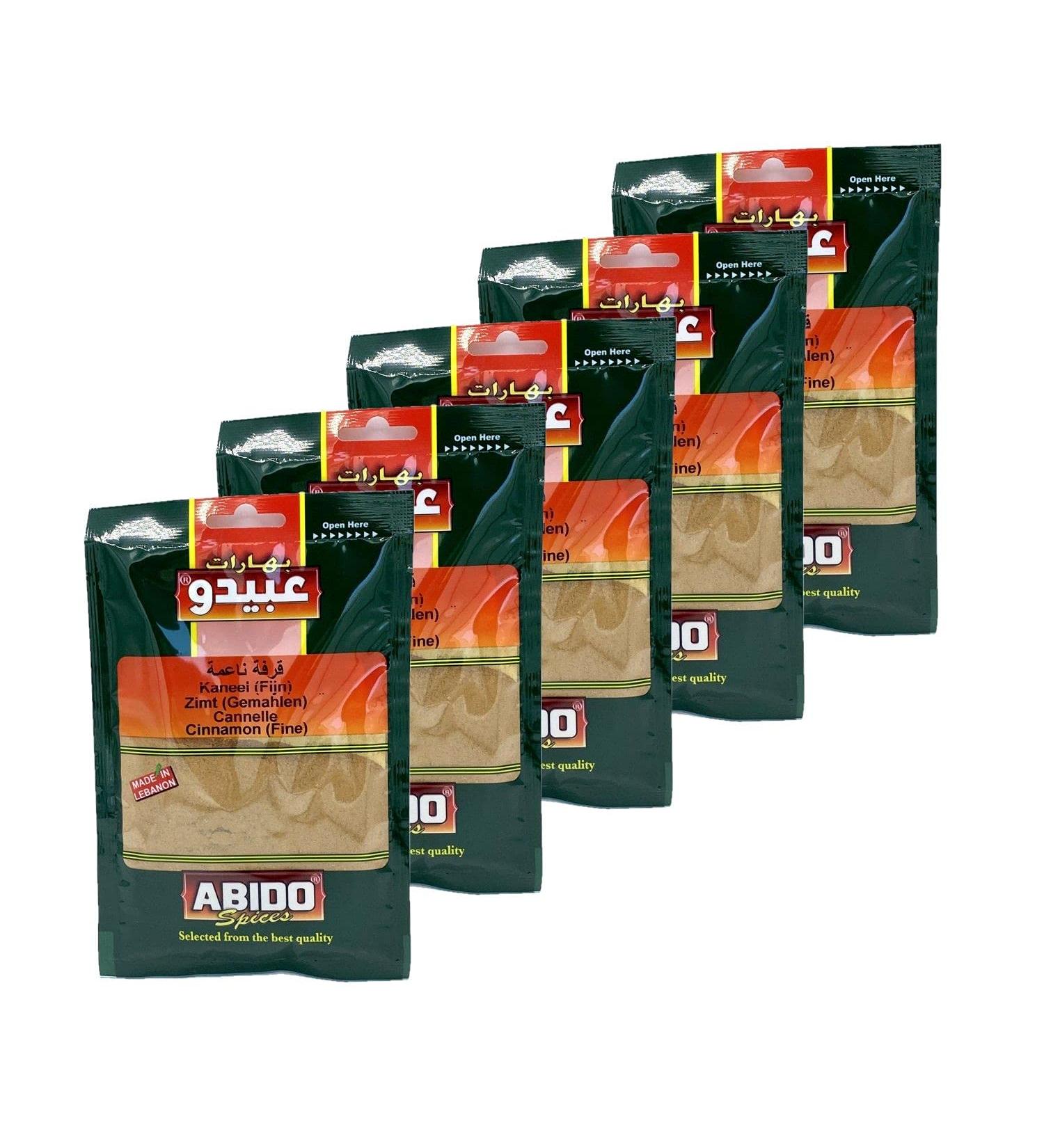 Lot 5x Cinnamon powder - Abido - 50g sachet