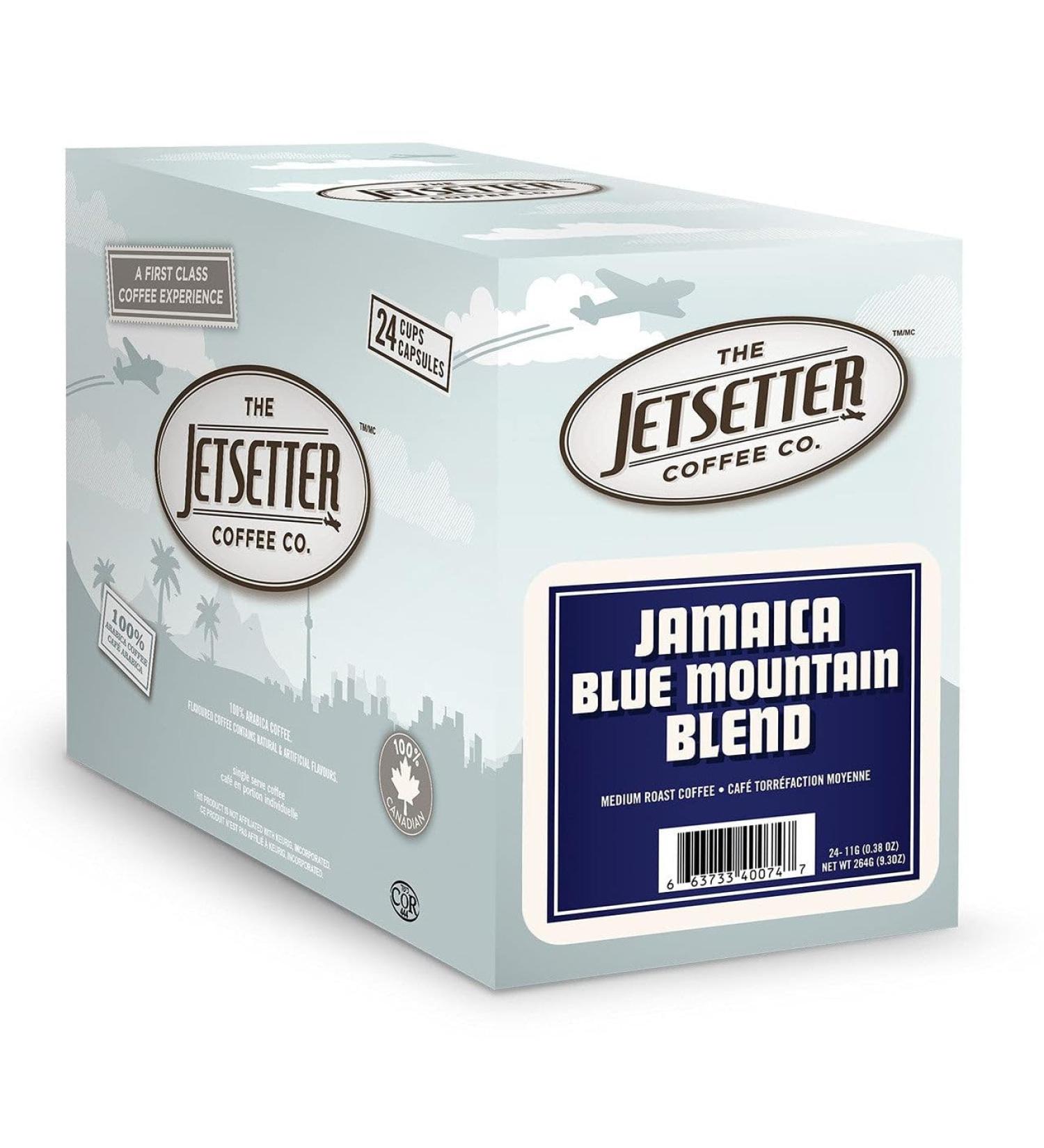 Jetsetter Coffee Company Jamaica Blue Mountain Blend Single Serve Coffee Capsules Jamaica Blue Mountain Blend 24 count (Pack of 1) - Buy Online on GoSupps.com