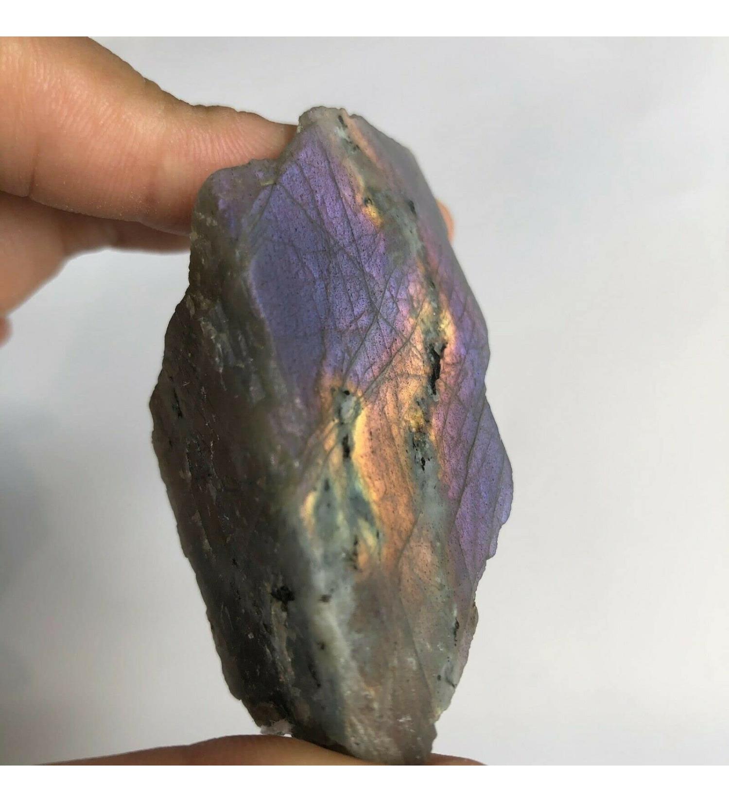 Crystal Decoration 75g Natural Raw Purple Labradorite Crystal Gem Rough Specimen Healin - Buy Online on GoSupps.com