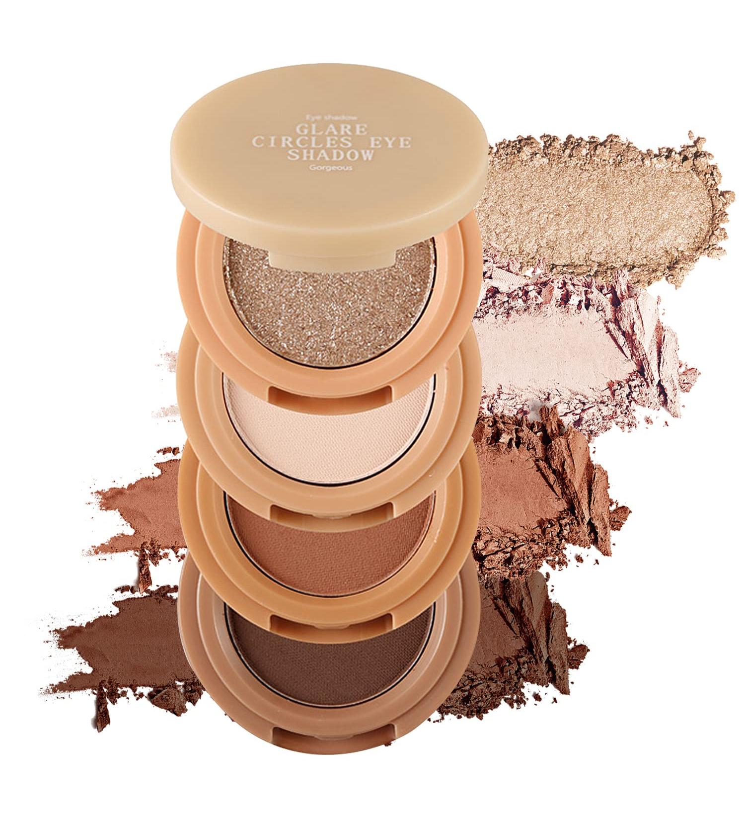 Erinde 4 Colors Mini Eyeshadow Palette - Matte & Shimmer Quartet | High Pigmented & Long Lasting | Ultra-Blendable & Rich Color | Velvety Texture | Travel-Friendly | M03 - Buy Online on GoSupps.com