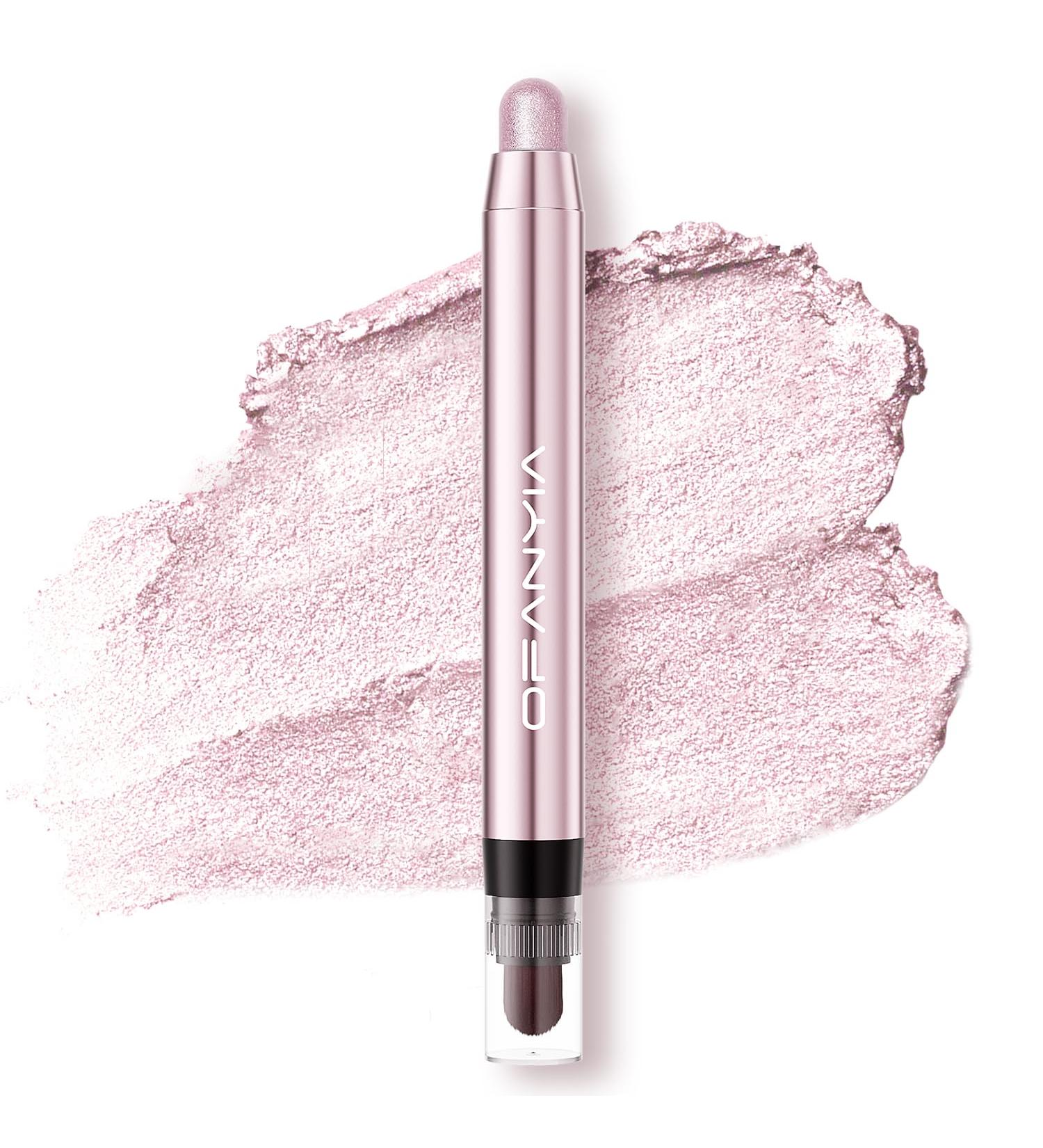 Lucoss Cream Eyeshadow Pen - Highly Pigmented Waterproof Highlighter Stick | Long-lasting Pearl Gloss in Champagne Pink (#02) - Buy Online on GoSupps.com