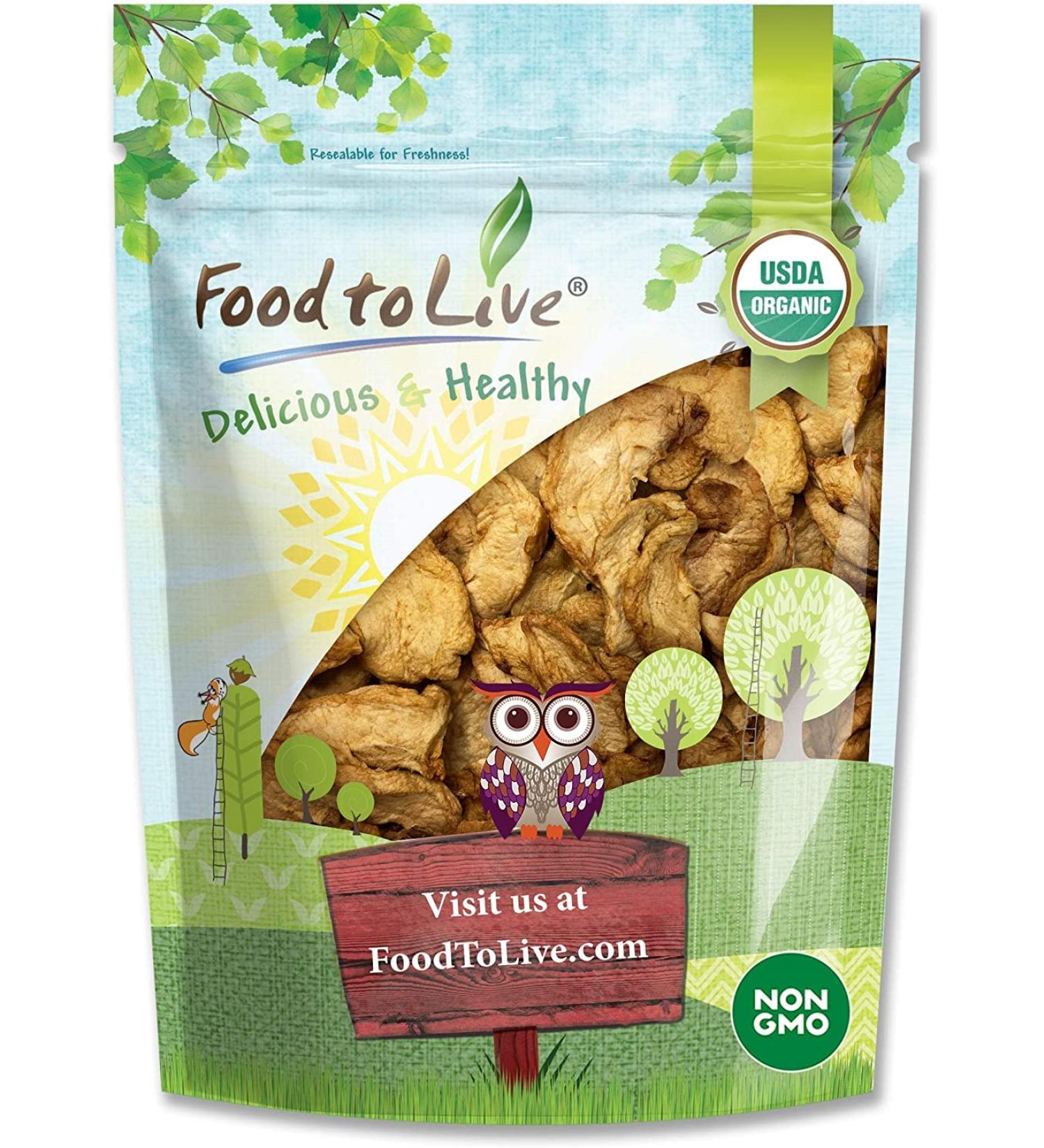 Organic Dried Apple Rings 1lb | Non-GMO, Kosher, Raw, Vegan | Unsulfured Sirtfood | Bulk Purchase - Buy Online on GoSupps.com