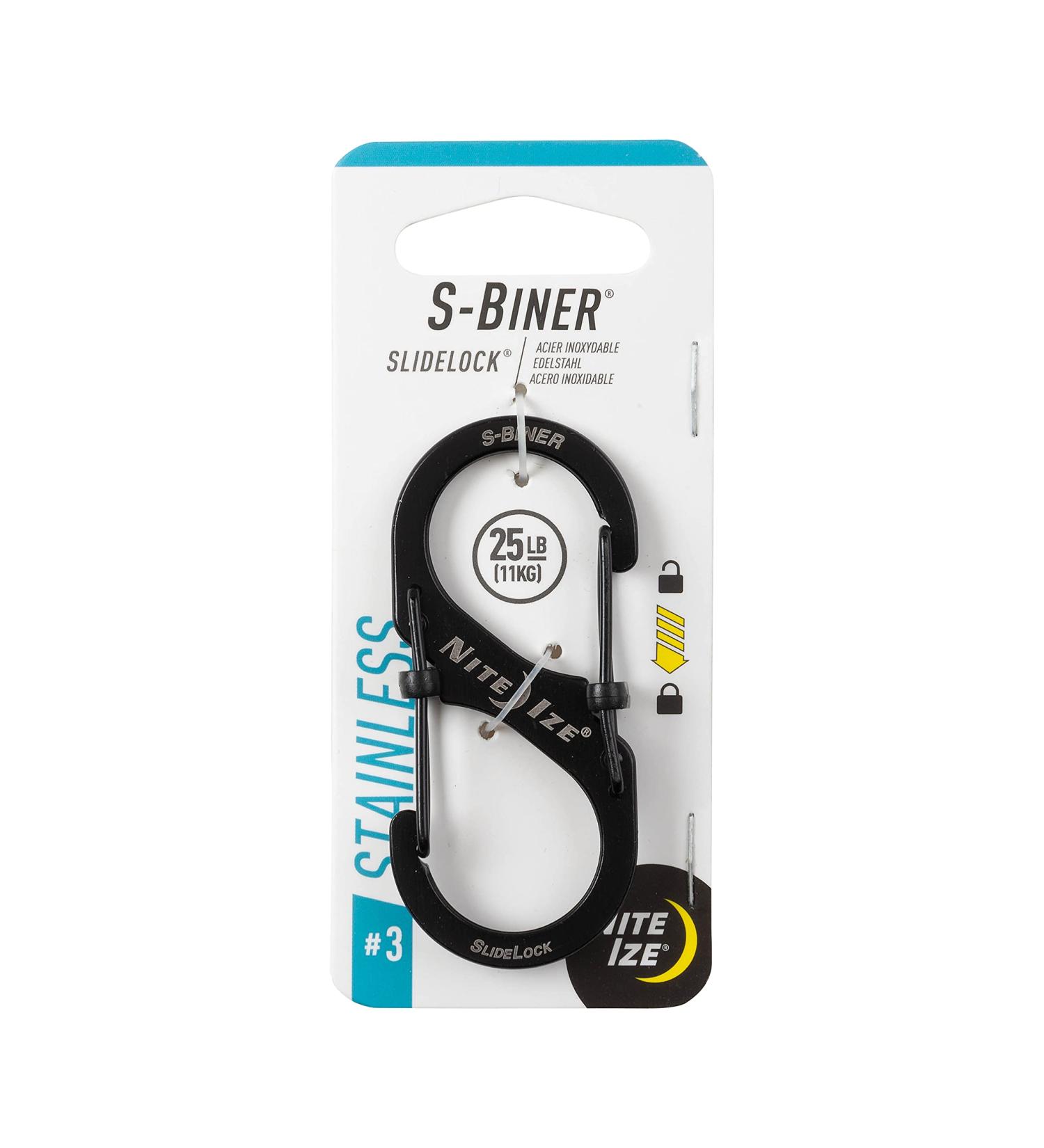 Nite Ize S-Biner SlideLock Dual Locking Carabiner Size #3 Stainless - Buy Online on GoSupps.com