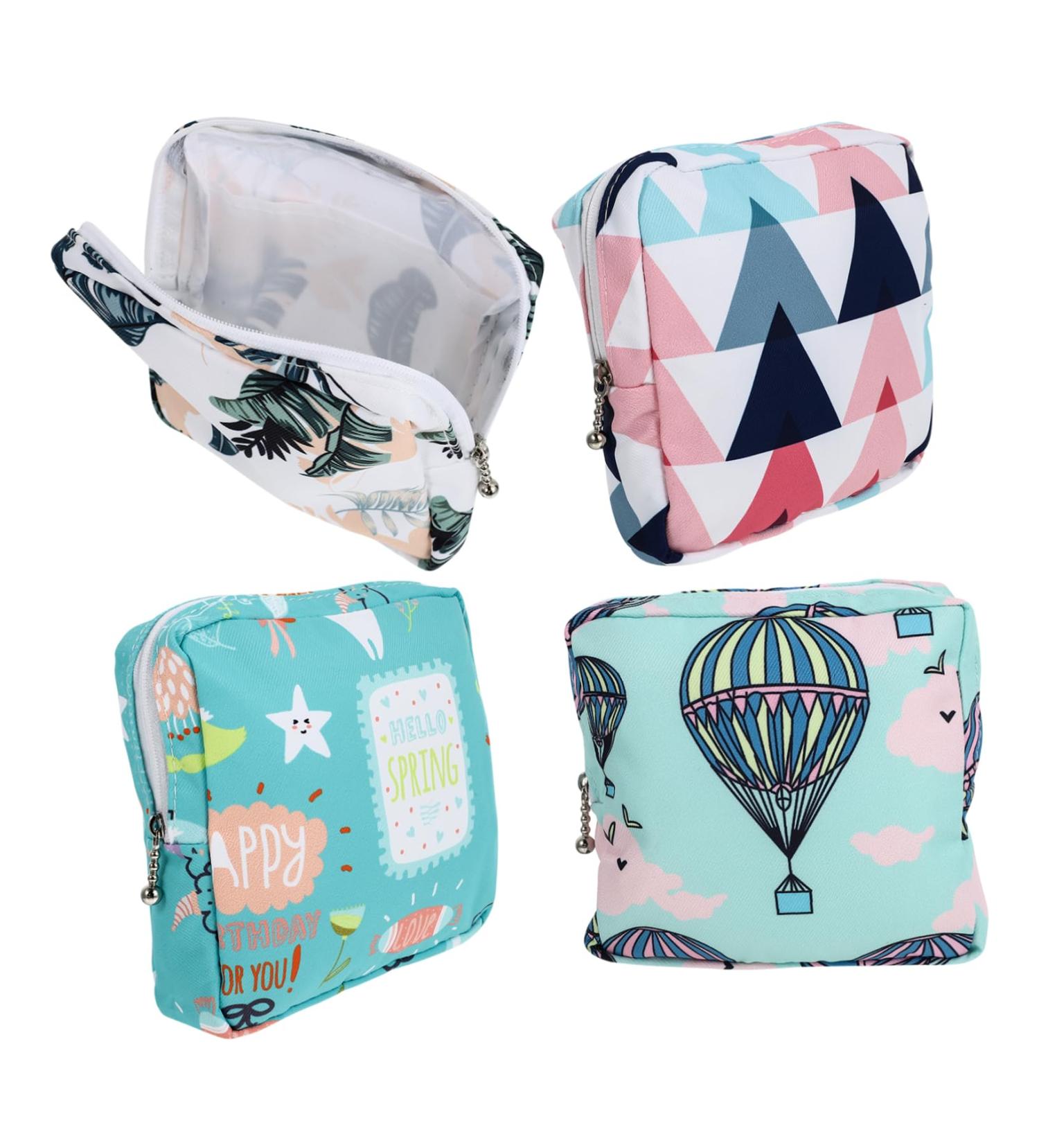 SEWOART 4pcs Sanitary Napkin Storage Bag Handbag Set - Travel Toiletry & Makeup Bags for Women - Buy Online on GoSupps.com