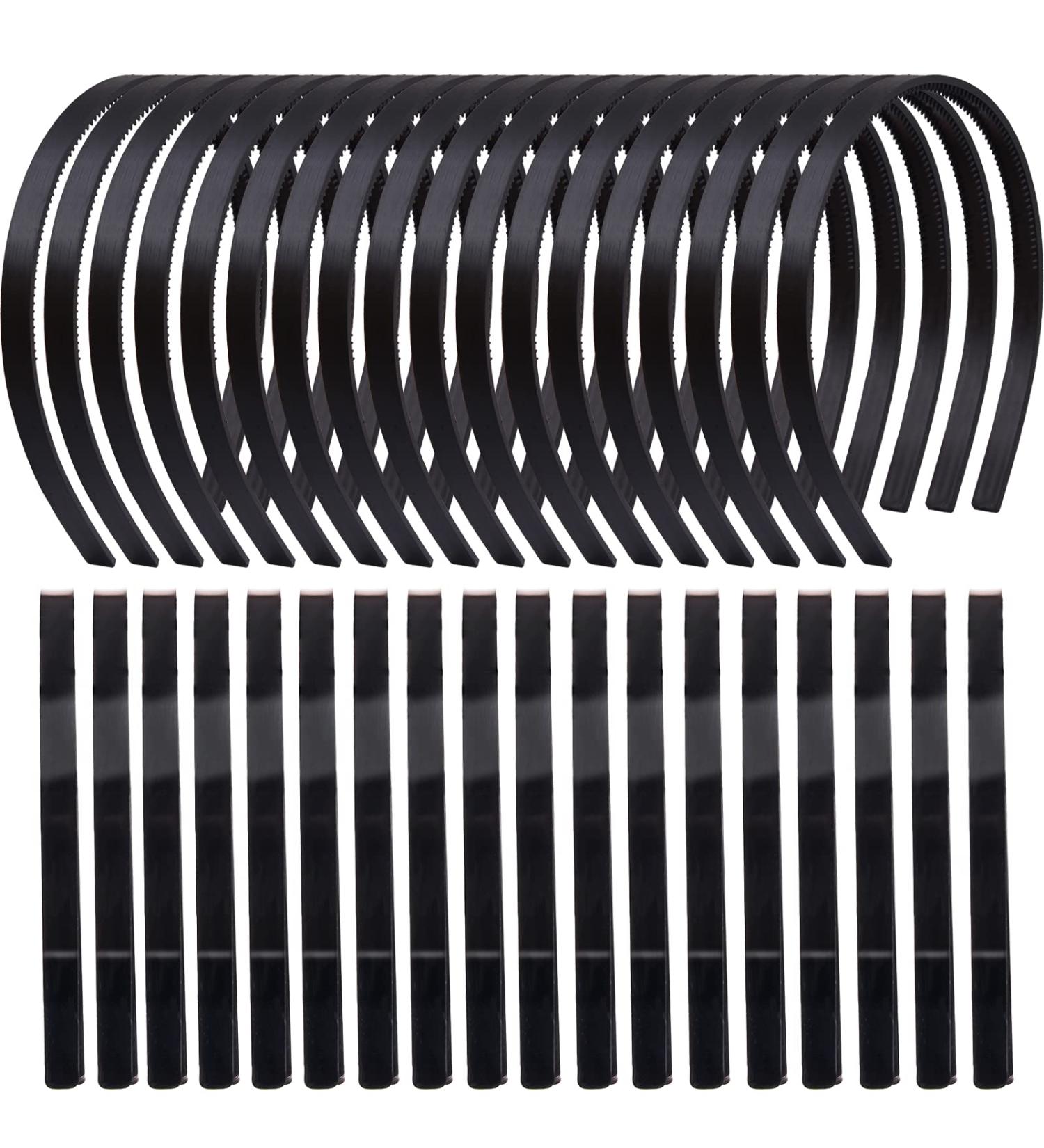 36 Pcs Black Plastic Headbands with Teeth Comb - Thin Hair Bands for Women & Girls - DIY Hair Accessories - Zifengcer Color1 - Buy Online on GoSupps.com