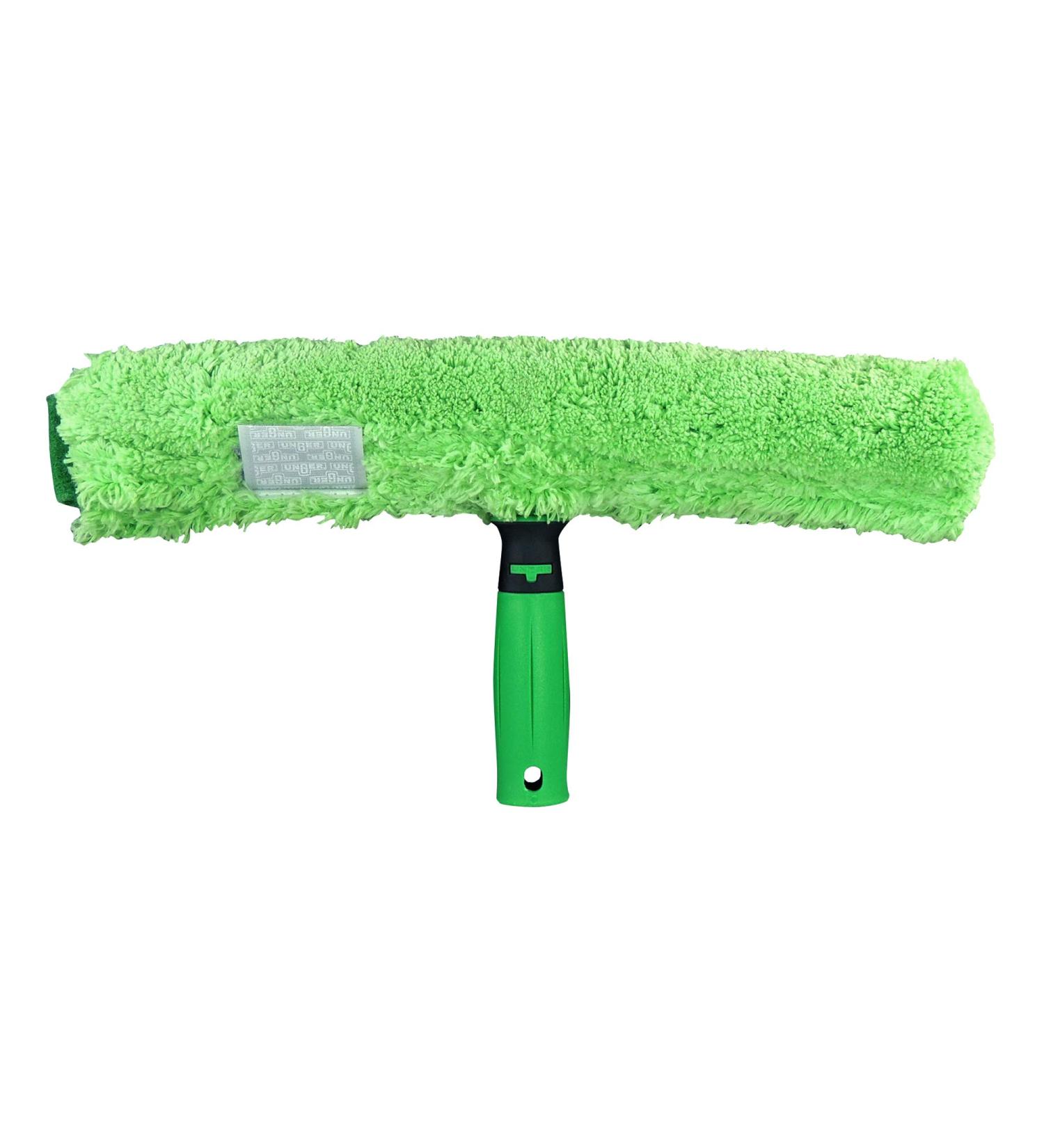 UNGER 79020 MicroStrip Window Washer Sleeve 35cm with ErgoTec T-bar Handle - Microfibre Window Cleaner for Hand Wash or Telescopic Window Cleaning Green 35cm Single - Buy Online on GoSupps.com