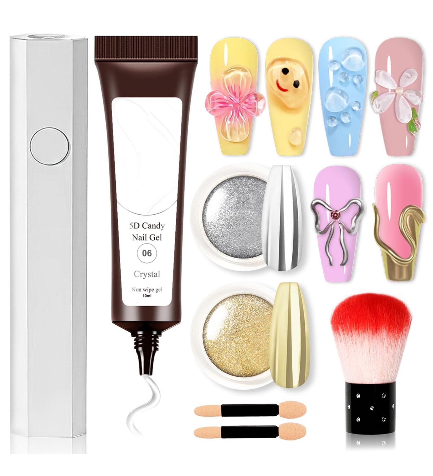 5D Nail Gel Nail Sculpting Glue Non Sticky Fashion Design 10ml Pot Ideal for Wedding Styling Daily Wear Hair Salon Events Decoration - Buy Online on GoSupps.com