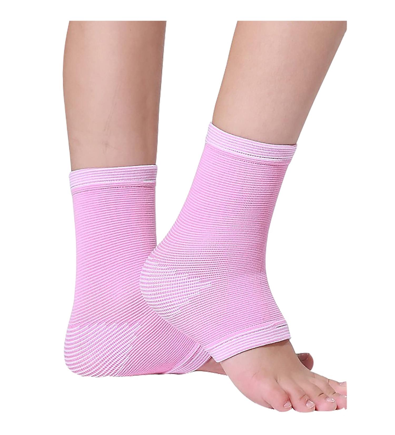 TXBONA Kids Compression Foot Arch Support Sleeves - Pink | Ankle Brace for Plantar Fasciitis & Sprained Ankle - Buy Online on GoSupps.com