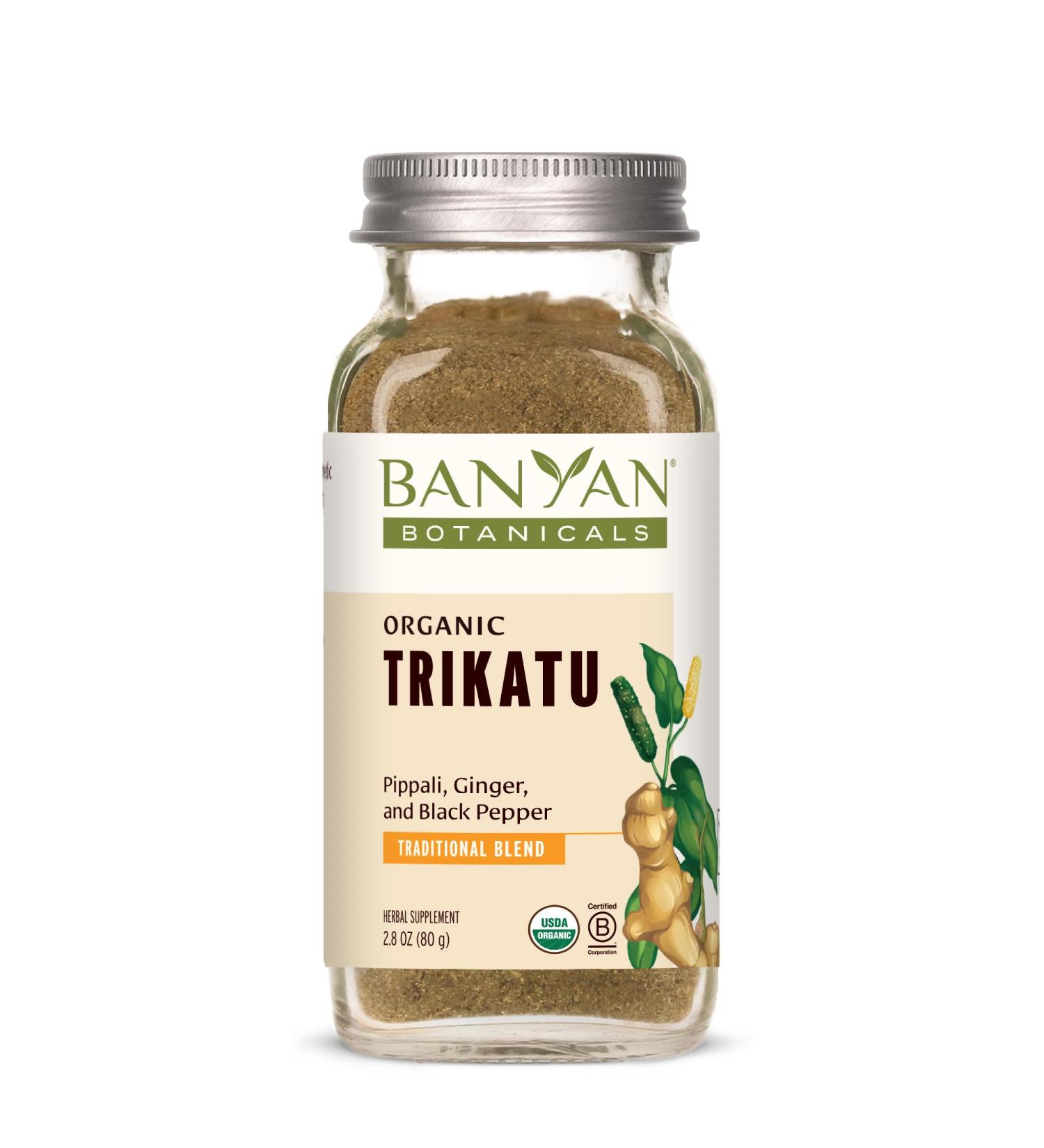 Banyan Botanicals Trikatu Powder Organic Ayurvedic Digestive Supplement Ginger, Pippali, and Black Pepper Kindles Healthy Digestion* 2.8 oz. Non-GMO Sustainably Sourced Vegan 2.8 Ounce (Pack of 1) - Buy Online on GoSupps.com