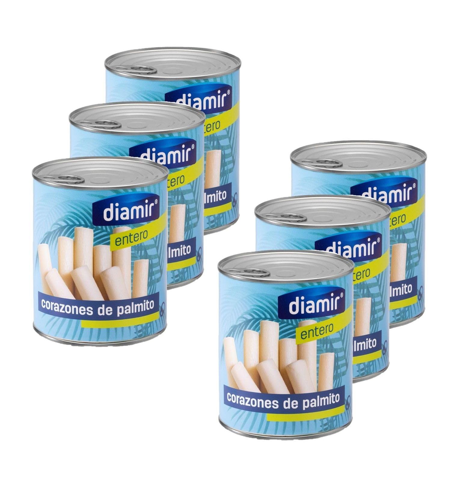 Lot 6x Whole palm hearts - Box 800g