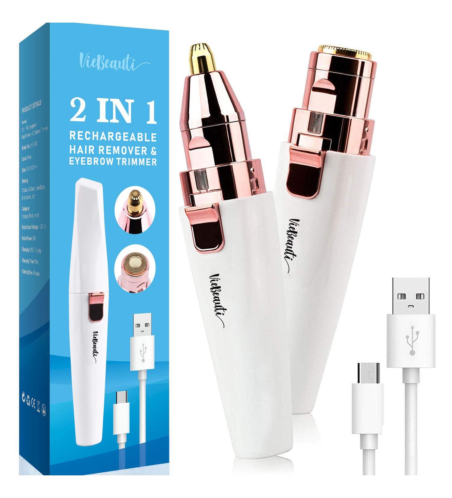 VieBeauti Rechargeable Eyebrow Trimmer & Facial Hair Remover | USB Charger | 1 Count - Buy Online on GoSupps.com