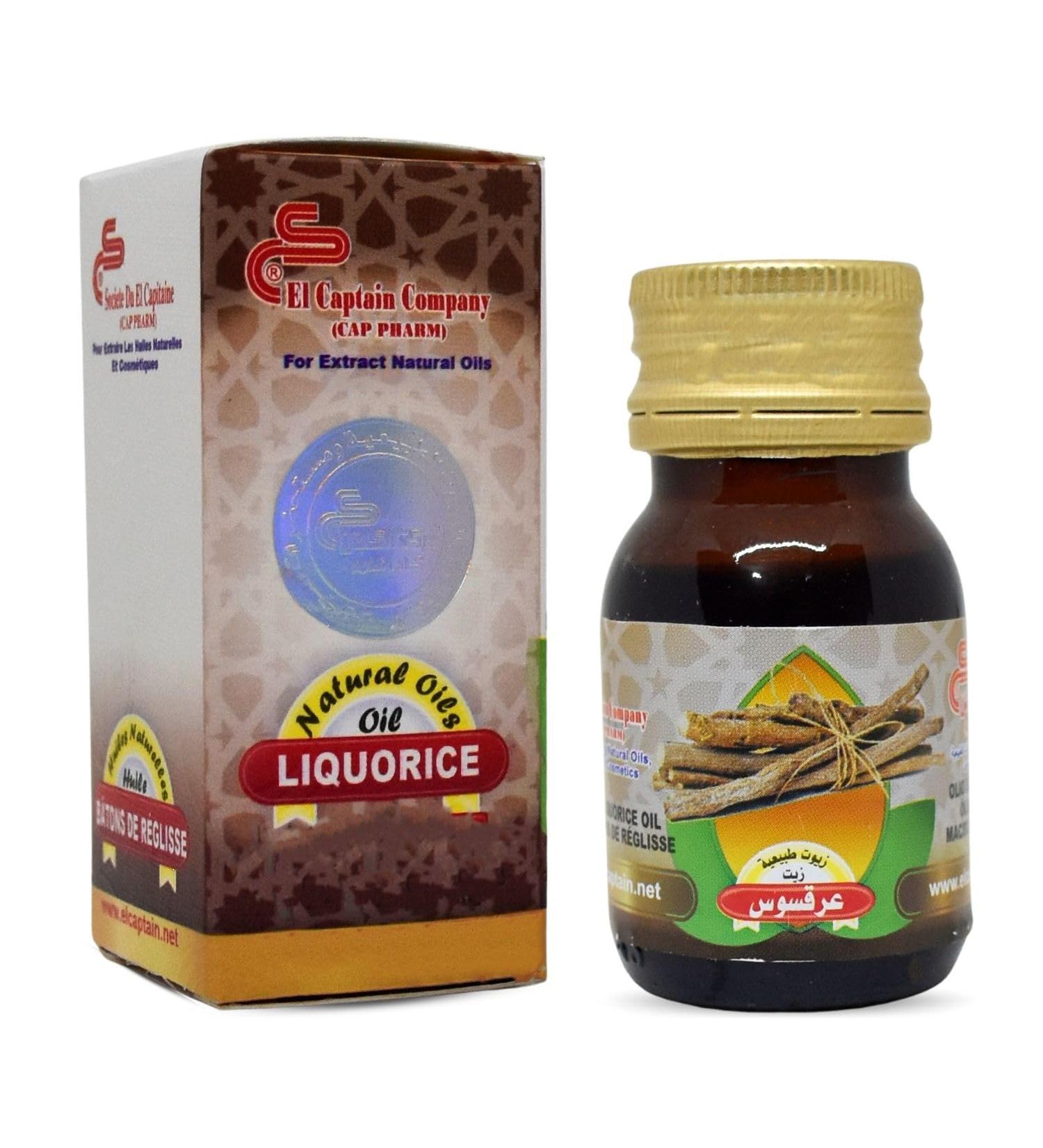 bonballoon 1 Pack Pure & Natural Liquorice Oil Licorice Cold Pressed El Captain Elcaptain Natural Concentrated Crude Perfect Fresh for Food & Skin Hydration & Body Non GMO Kosher Halal (1 oz / 30 ml) - Buy Online on GoSupps.com