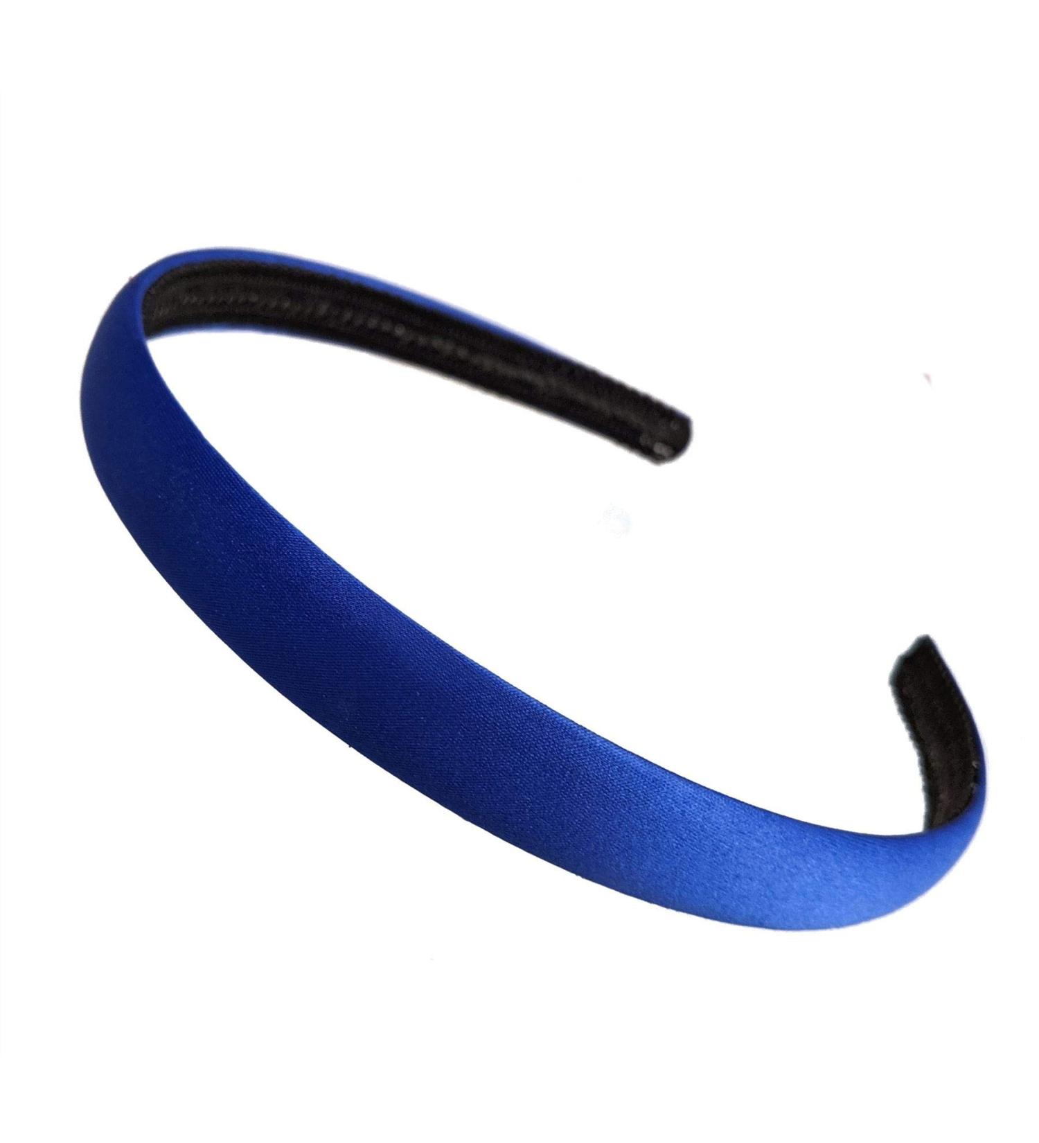 1.5cm Royal Blue Matte Curved Plastic Headband Without Teeth for Women and Girls Glitz4Girlz