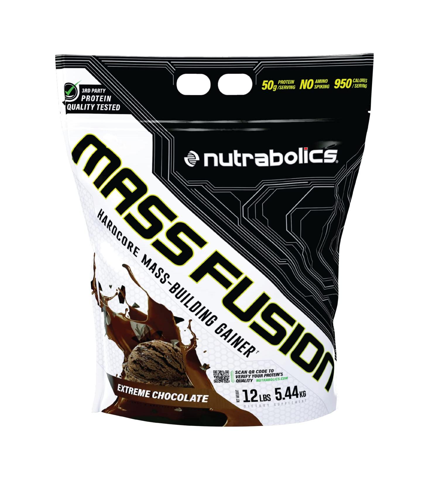 Nutrabolics Mass Fusion Extreme Chocolate 12 lb 12 pound - Buy Online on GoSupps.com