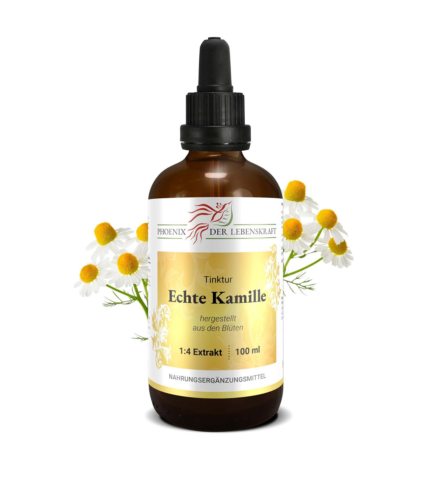 Chamomile Tincture 100ml | Premium Vegan Supplement | Matricaria Chamomilla Extract | Quality from Austria | Herbal Drops for Wellness - Buy Online on GoSupps.com
