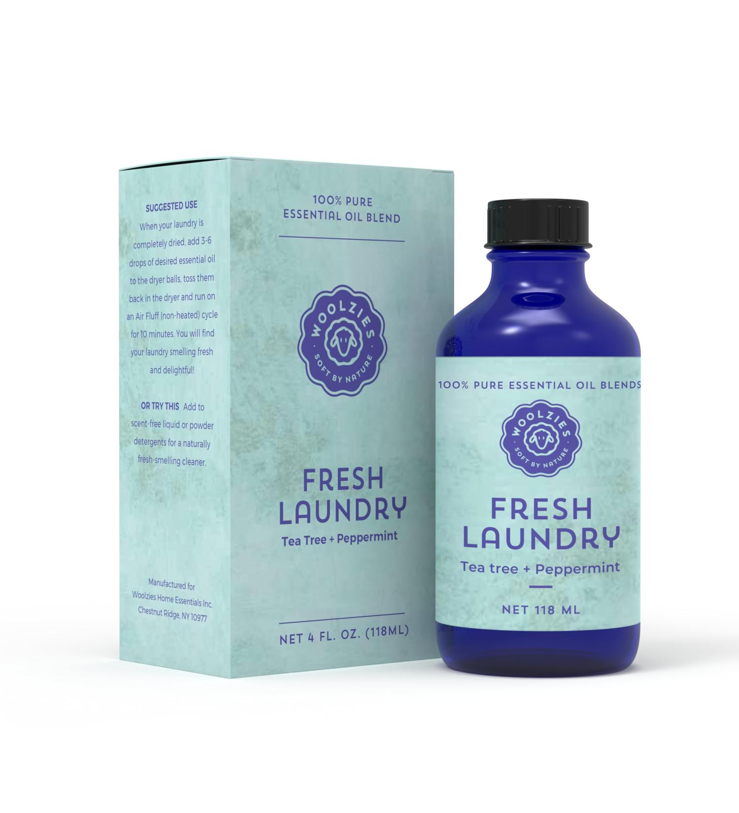 Laundry Essential Oil Blend: Use with Wool Dryer Balls or Oil Diffuser Elevate Your Laundry with All-Natural Aromatherapy Scents | 1 Fl oz (4 Fl Oz Fresh Laundry)