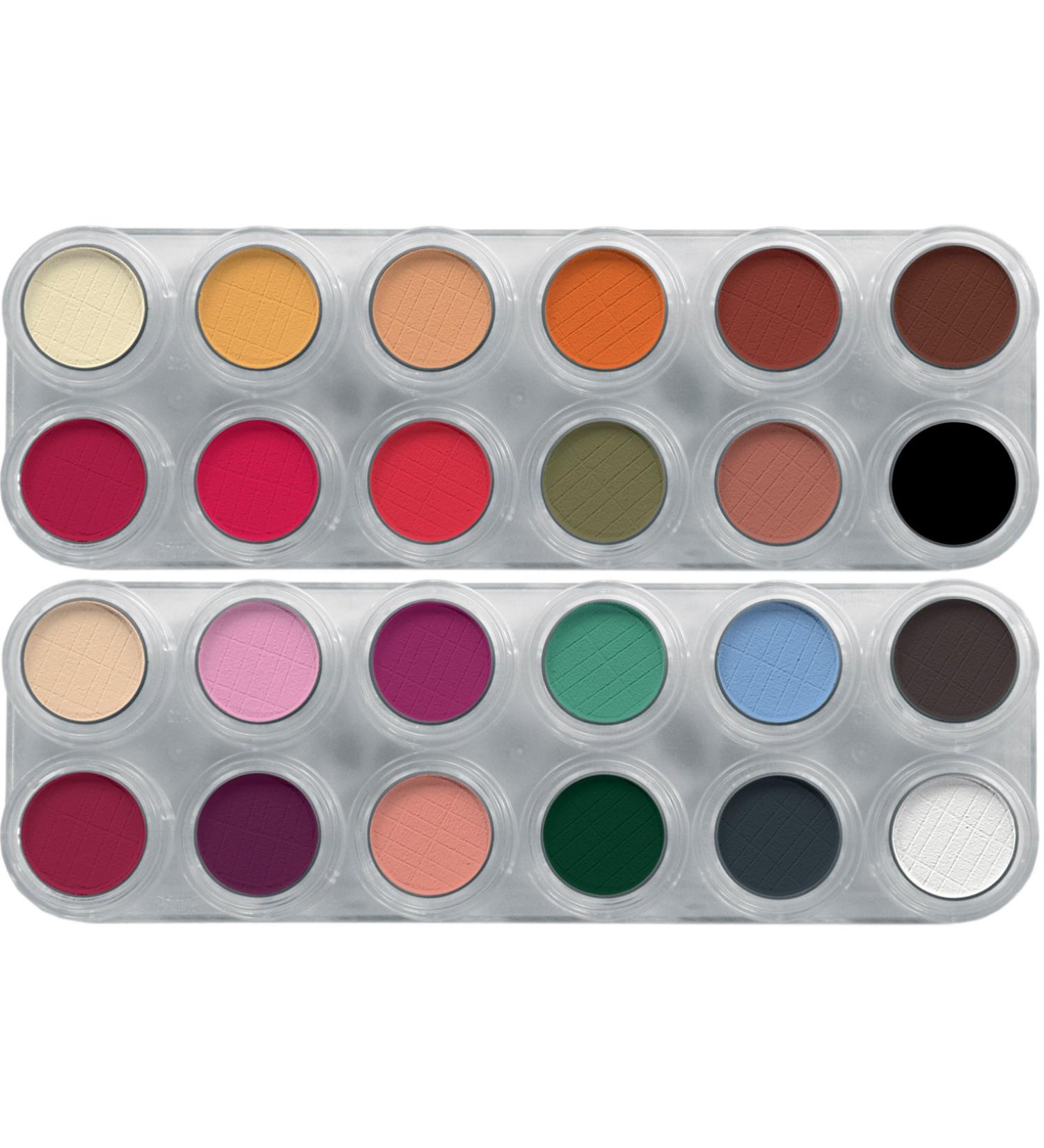 Grimas Eyeshadow Rouge Double Palette FK 24 x 2g color-intensive
