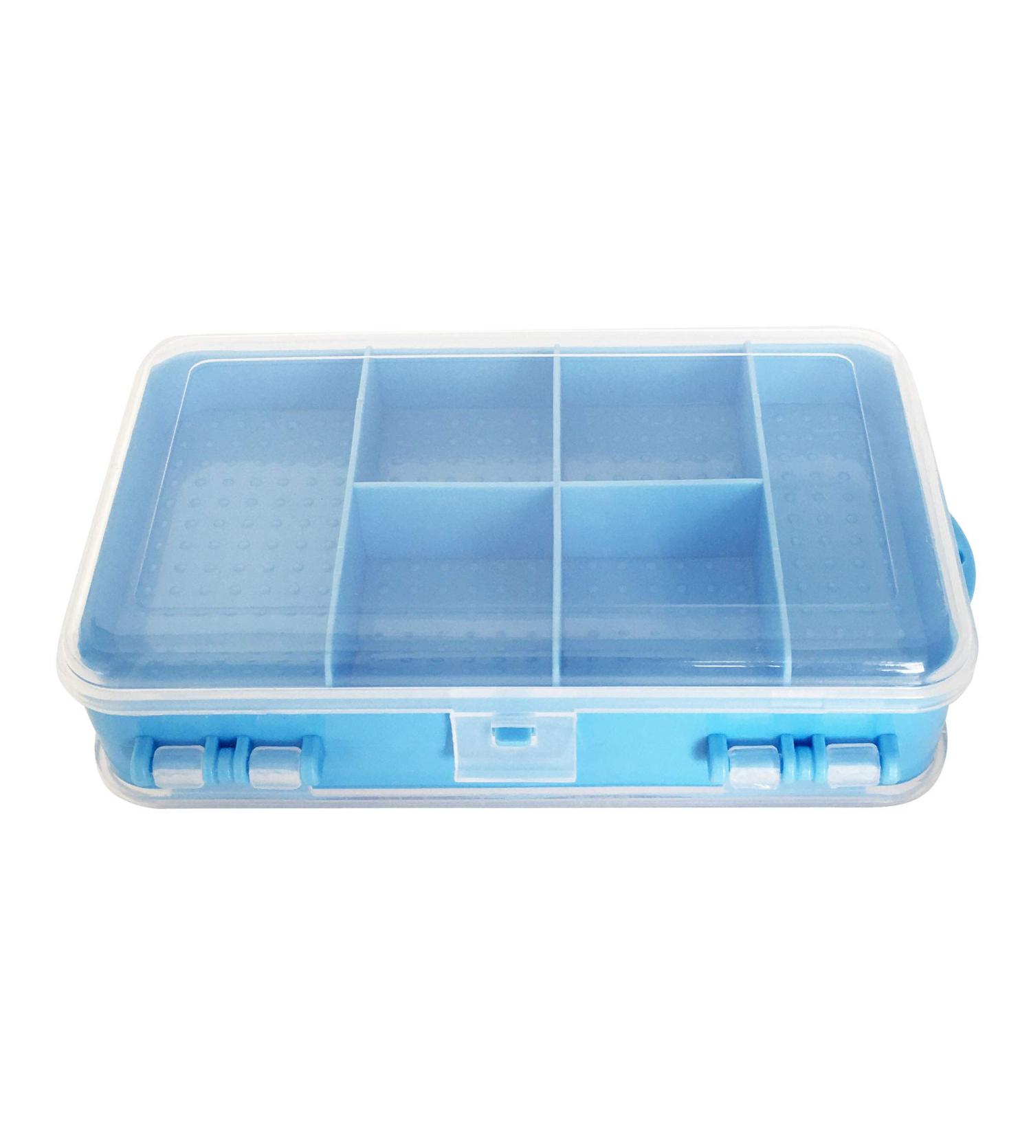 Double-Sided Pill Box Case - Blue Medicine Organizer for Vitamins & Tablets | Best International Shipping - Buy Online on GoSupps.com