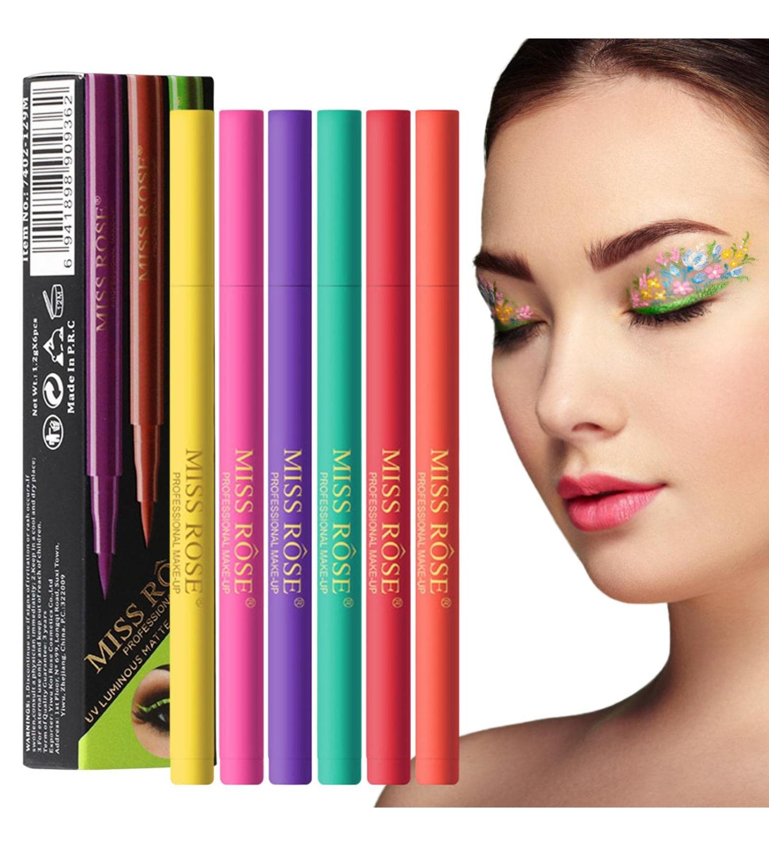 Eyeliner Pencil Liquid | Eye Makeup Liquid Eyeliner Set - Multi-Use Quick Dry Eye Liner Pencil Soft Natural Transfer-Proof Colored Eyeliner Easily to Create Any Look Sritob - Buy Online on GoSupps.com