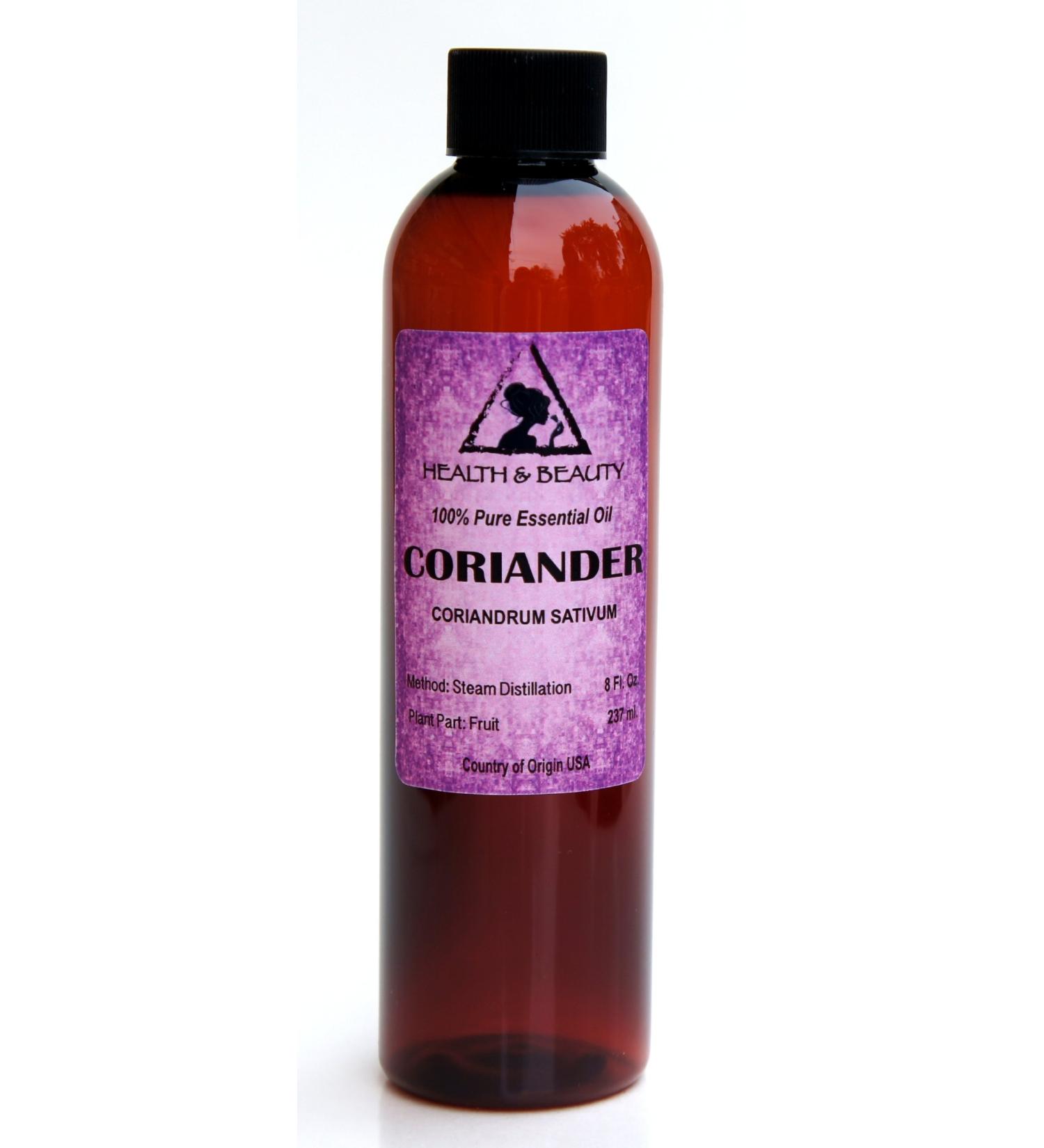 Coriander Essential Oil Aromatherapy Therapeutic Grade 100% Pure Natural 8 oz - Buy Online on GoSupps.com