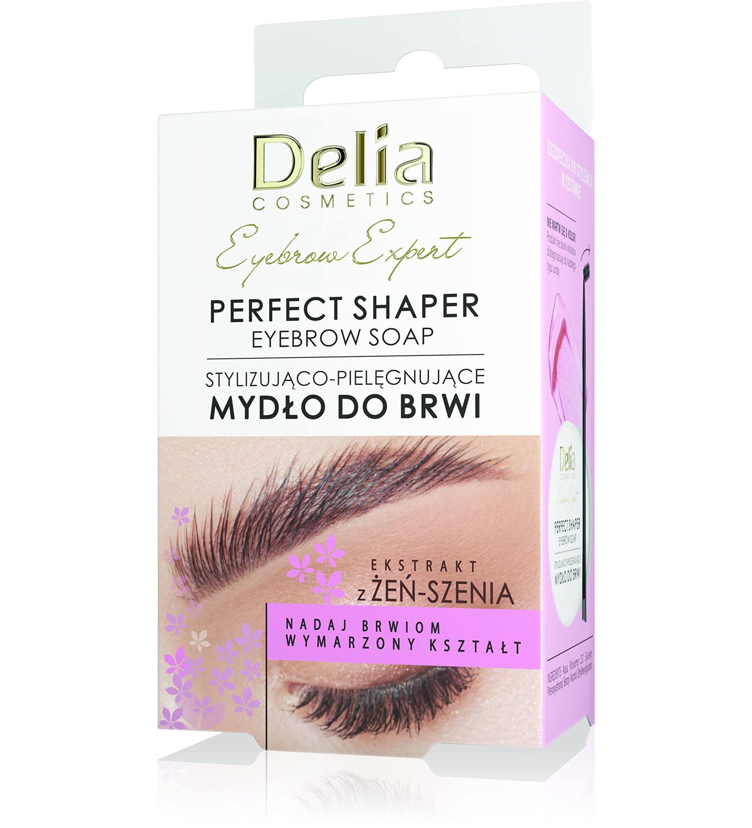 Delia Cosmetics - EYEBROW EXPERT - Eyebrow Styling Soap - Care and Hydration - Any Eyebrow Color - Transparent Effect - Ginseng Extract - Set - 10 ml - Buy Online on GoSupps.com