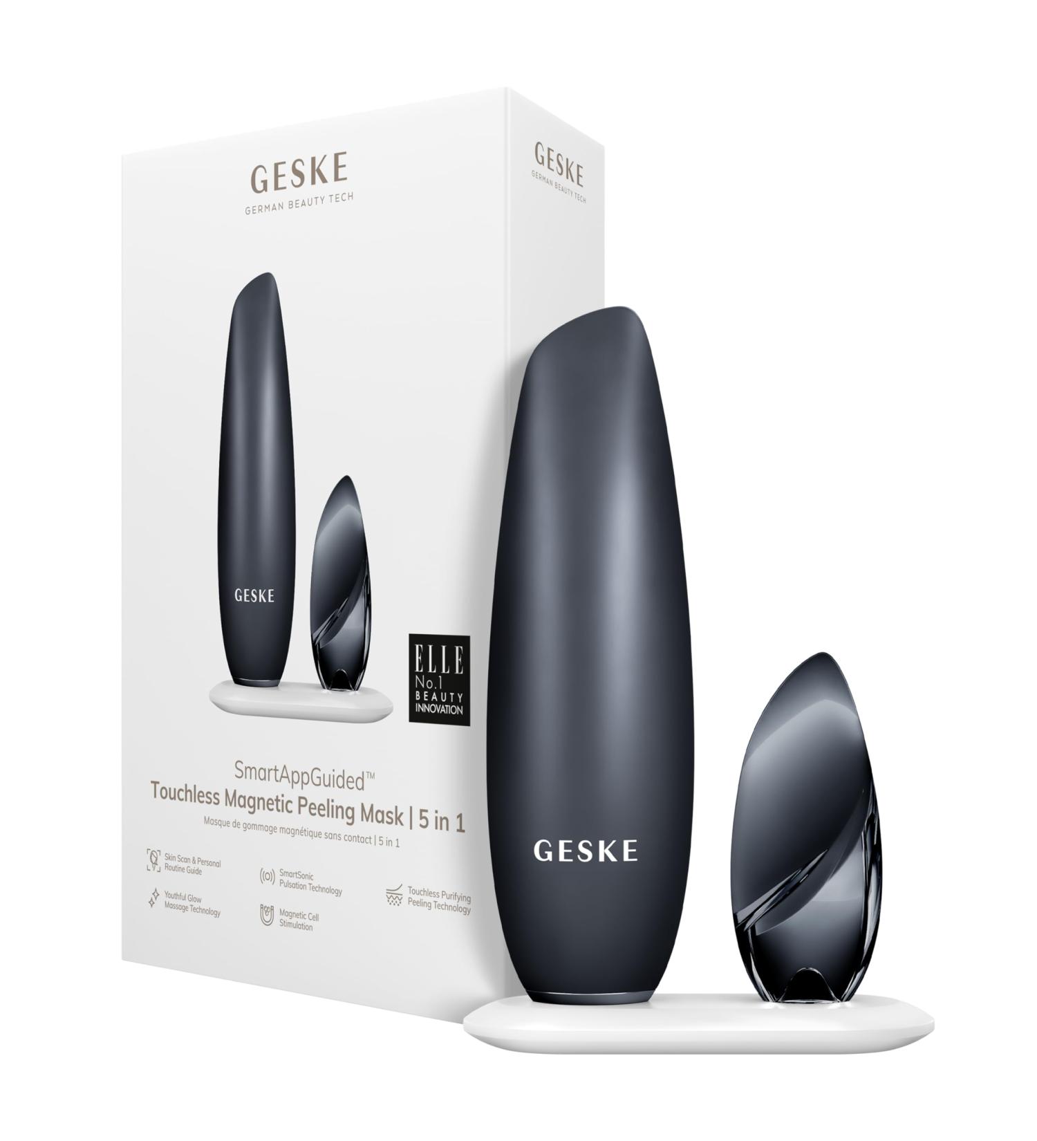 GESKE SmartAppGuided Touchless Magnetic Peeling Mask 5 in 1 | Best Magnetic Face Mask for Clean Skin & Pore Cleansing | Effective Skincare for All Genders | Glow with Clean Skin - Buy Online on GoSupps.com