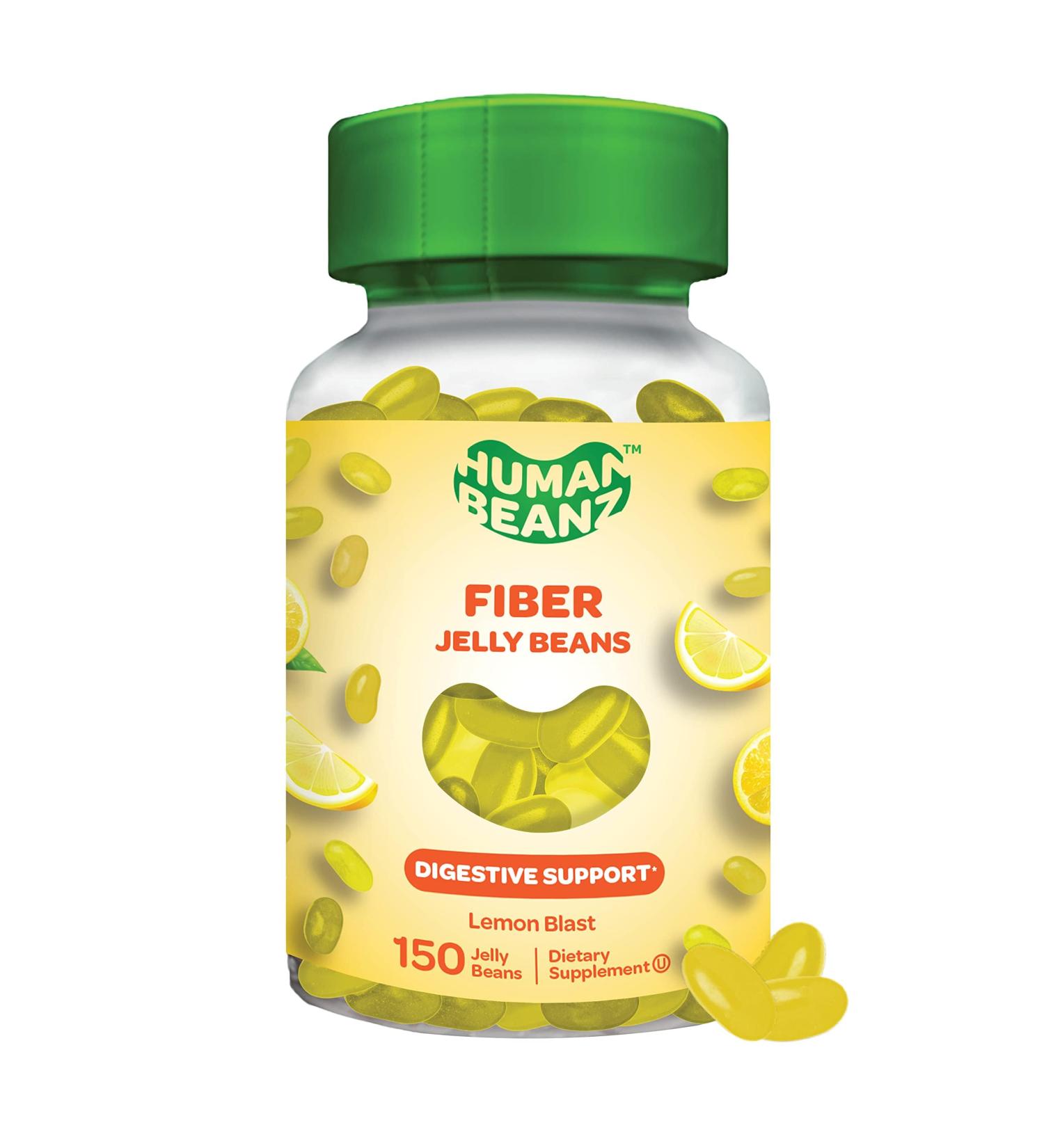 Human Beanz Fiber Jellybean Gummies - 150 Nutritional Vegetarian Supplements - Buy Online on GoSupps.com