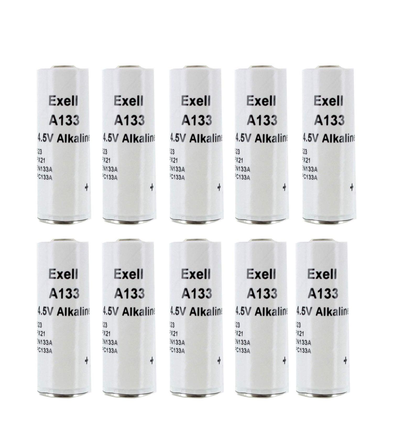 10pc Exell Alkaline Battery A133 Replaces 523 EN133A PC133A PX21 1306AP