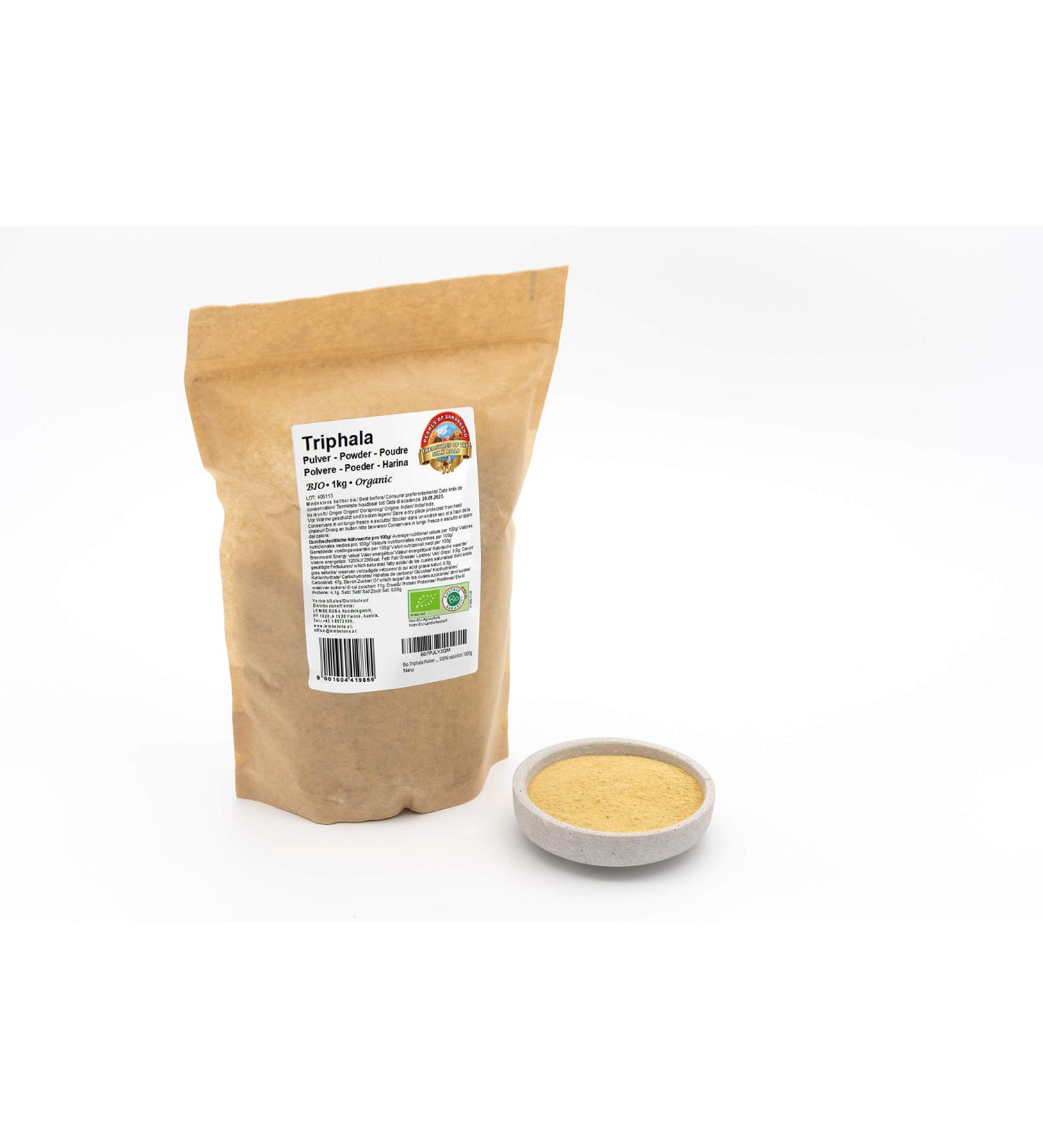 Buy Pearls ORGANIC Triphala Powder 1kg | 100% Pure & Natural | No Additives | Raw Vegan Superfood - Buy Online on GoSupps.com