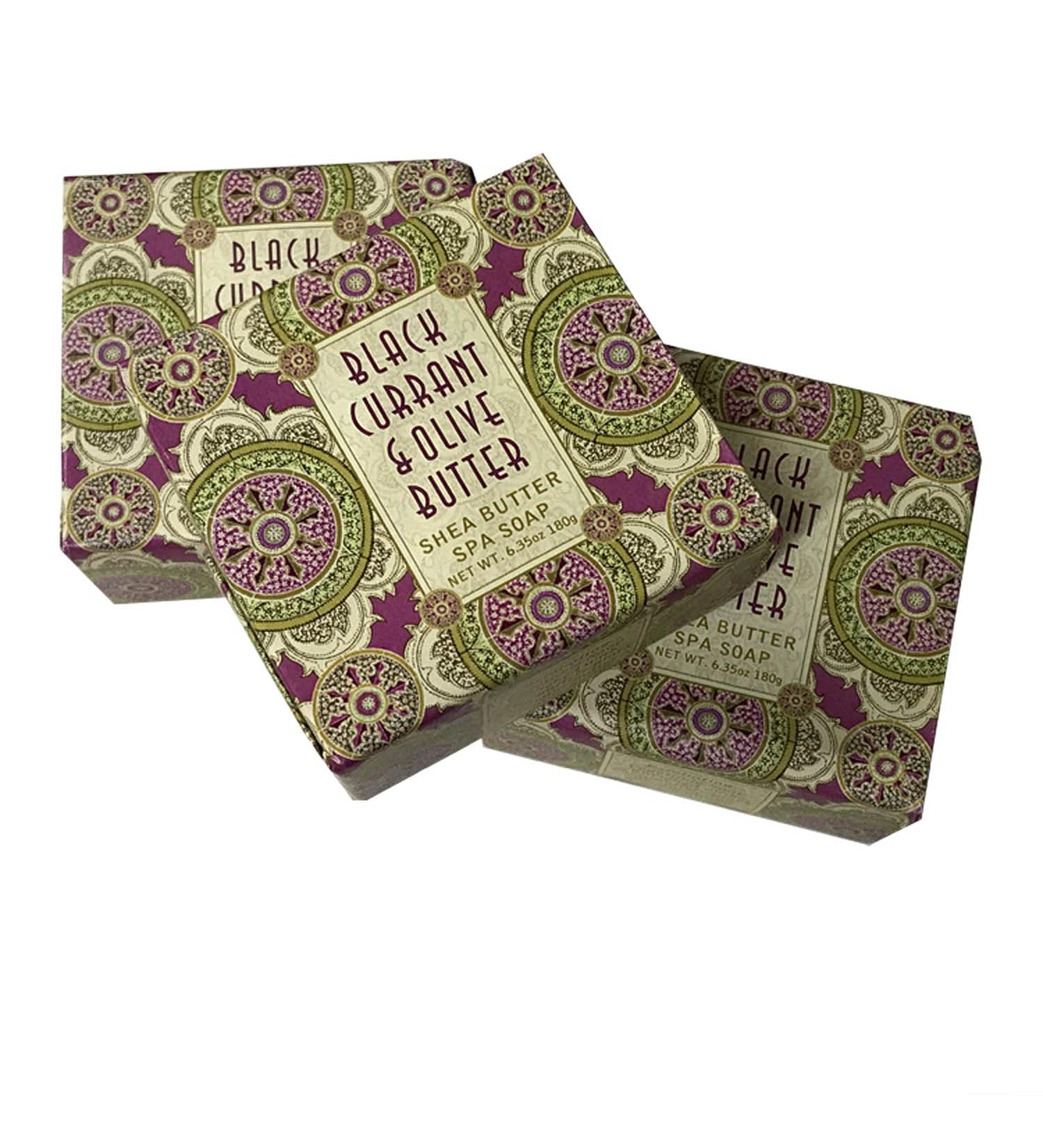 Greenwich Bay - 6oz Botanical Shea Butter - 3 Bar Soaps - Black Currant & Olive Butter