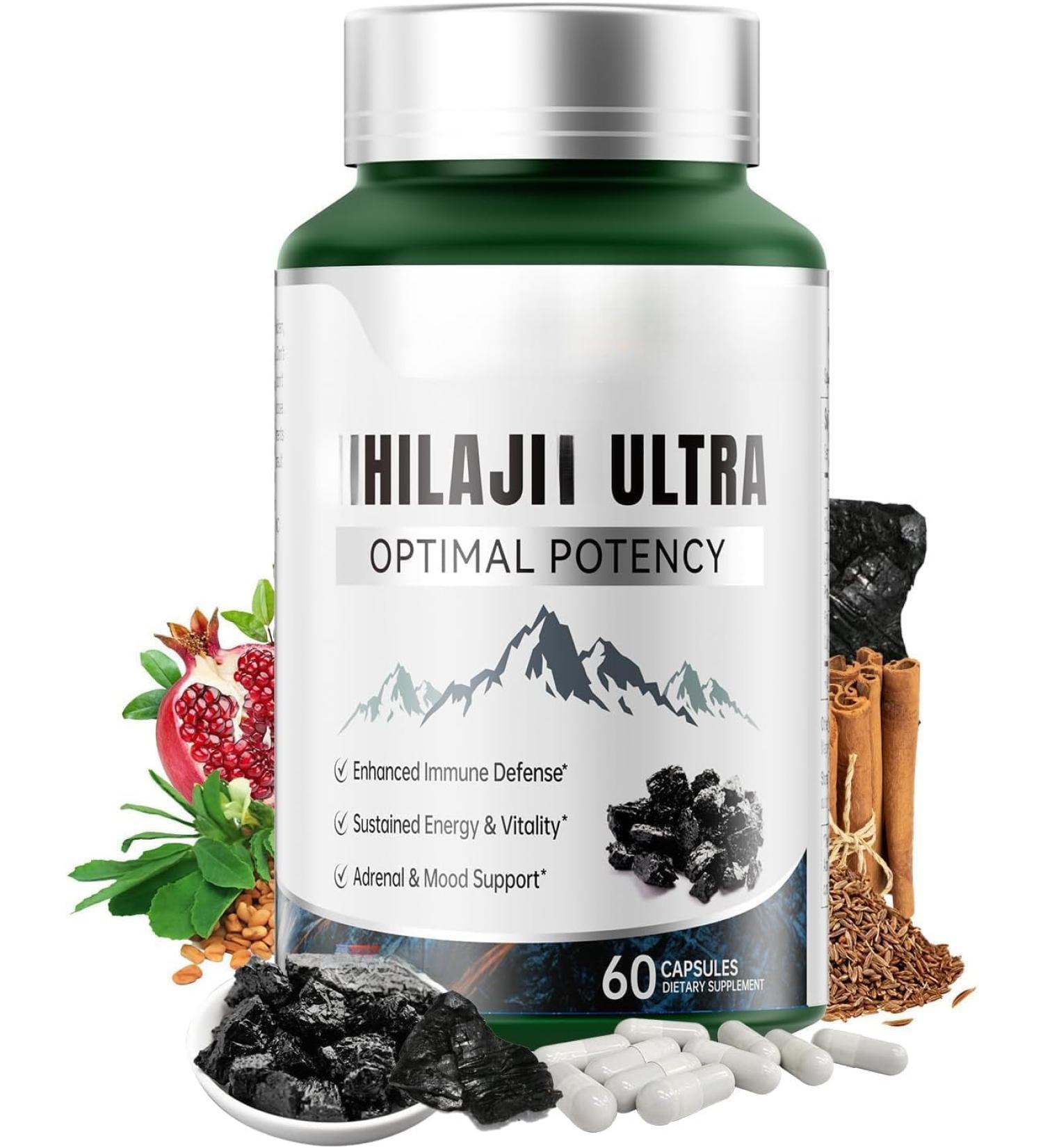 Exclusively for Men and Women Improve Strength Stamina Immune Support Bones Skin and Immune Support 60 Capsules 1300 mg Per Serving