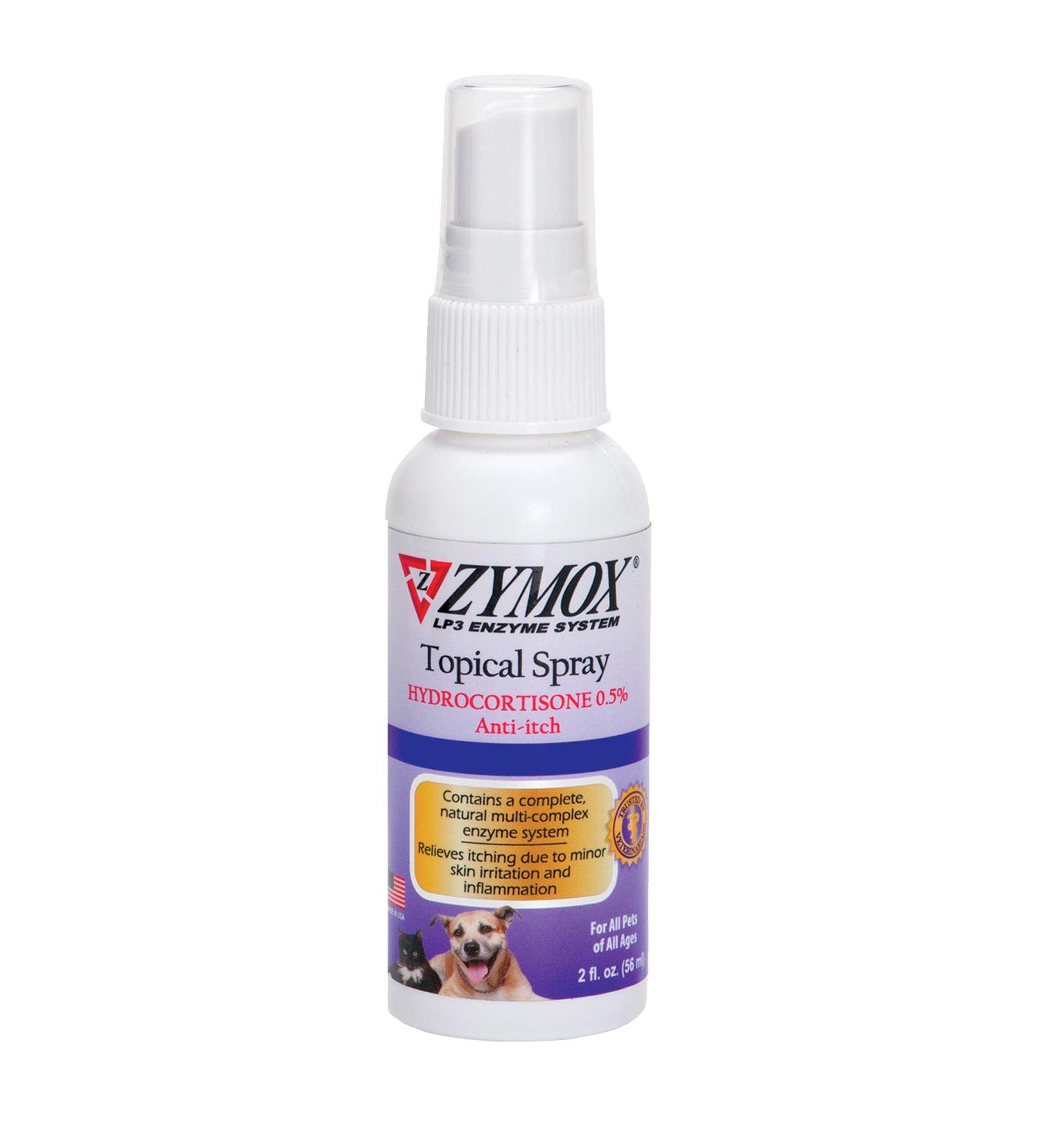 Pet King Brands Zymox Pet Spray with Hydrocortisone 2 oz - Soothing Relief for Pets - Buy Online on GoSupps.com