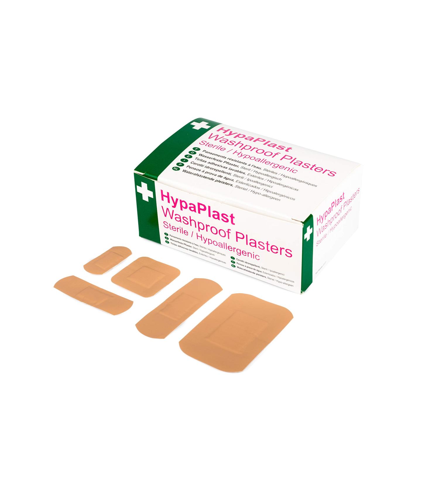 Buy HypaPlast Pink Washproof Sterile Plasters - Hypoallergenic Assorted 100 Pack | Fast International Shipping - Buy Online on GoSupps.com