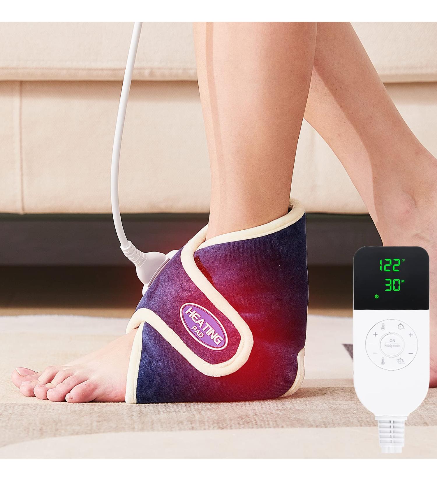 Heated Foot Ankle Wrap for Achilles Tendinitis & Plantar Fasciitis Pain Relief - Electric Heating Pad with Auto Shut Off | Adjustable Heat Therapy for Sprains, Strains, Arthritis - CAMECO 1 PACK - Buy Online on GoSupps.com