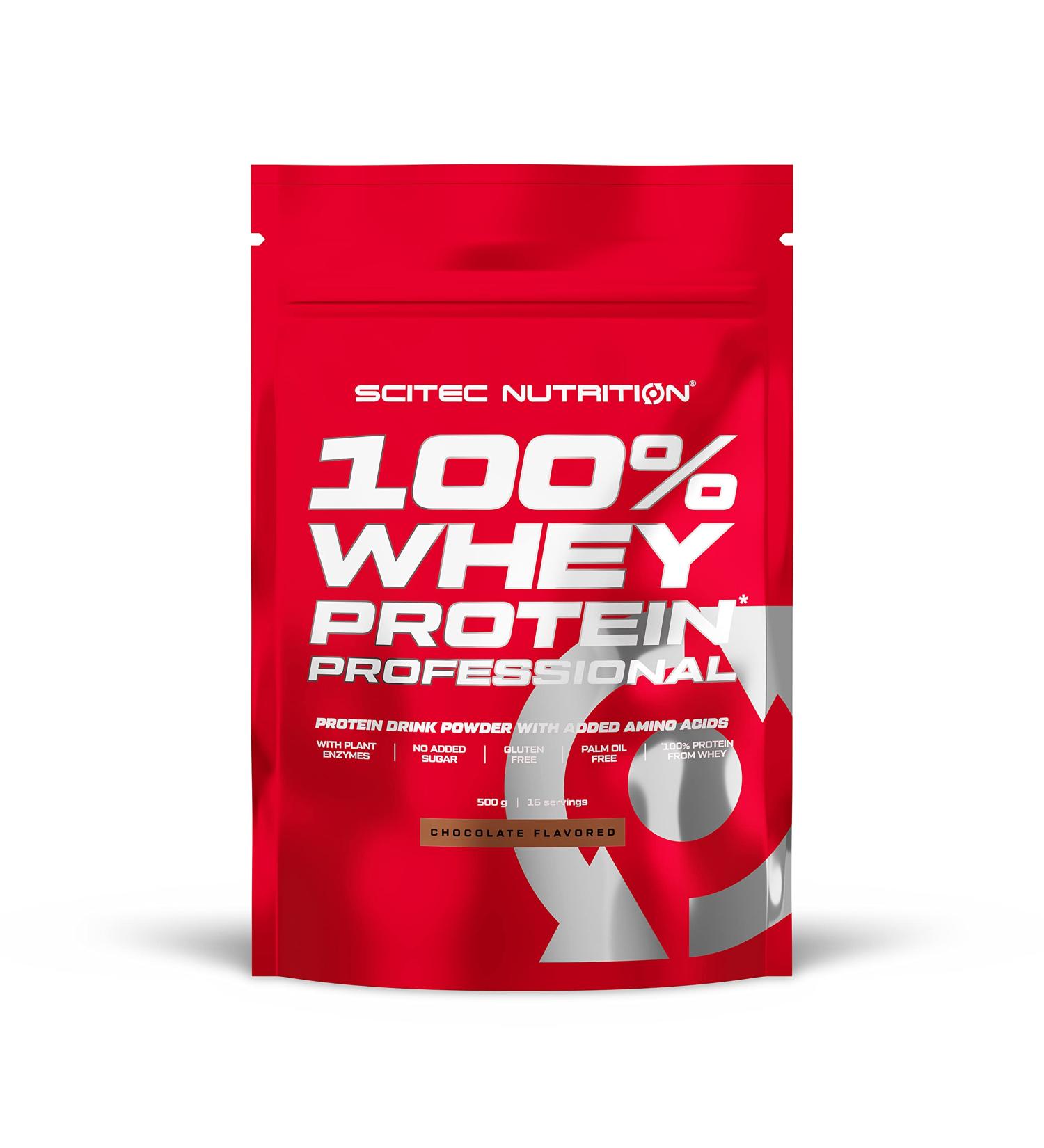 Scitec Nutrition 100% Whey Protein Professional with key amino acids and digestive enzymes Contains no added sugars 500 g Chocolate-Cookies & Cream - Buy Online on GoSupps.com